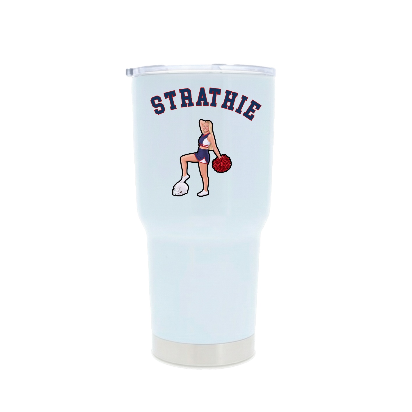 30oz Stainless Steel Tumbler — Shirsey Arch in White