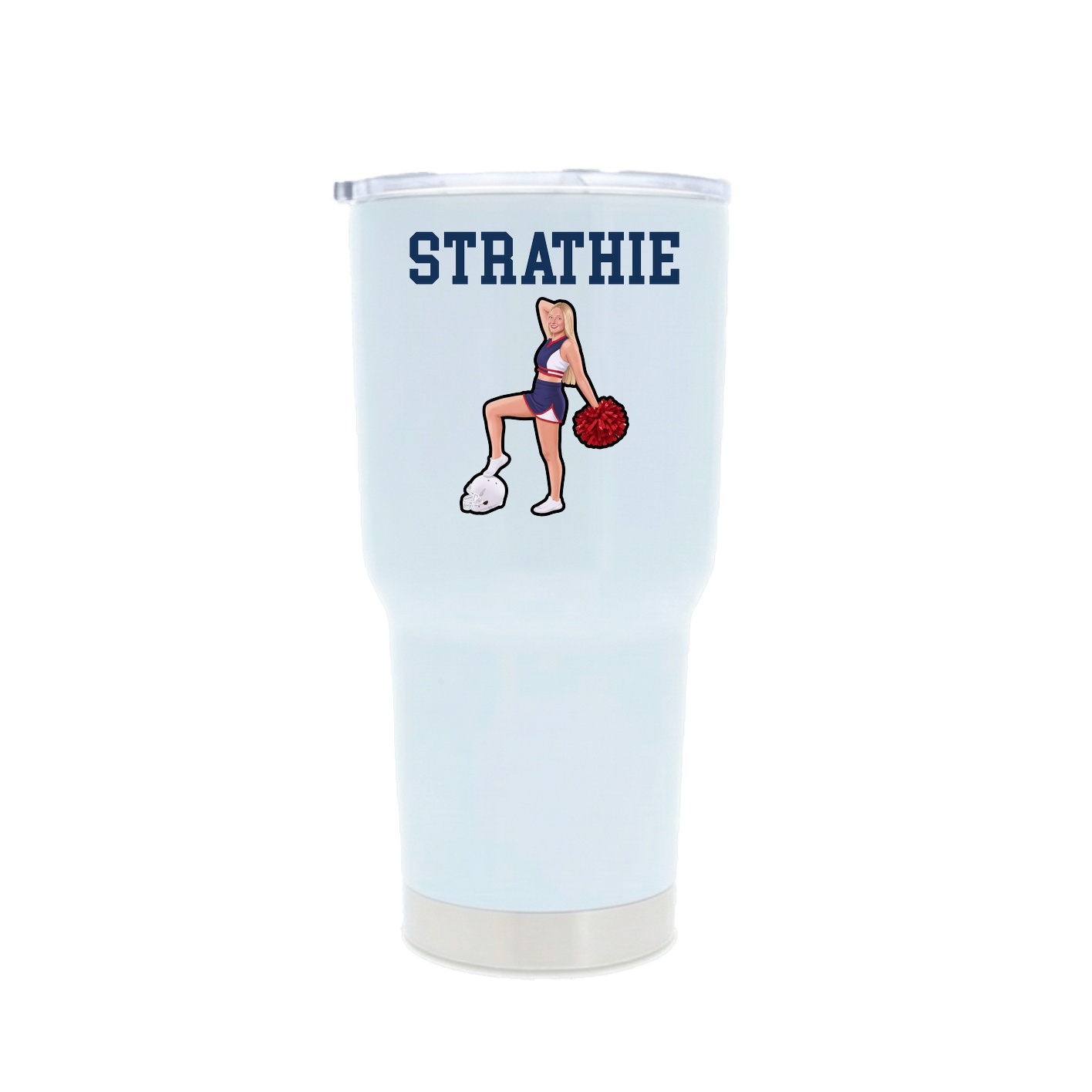 30oz Stainless Steel Tumbler — Shirsey in White