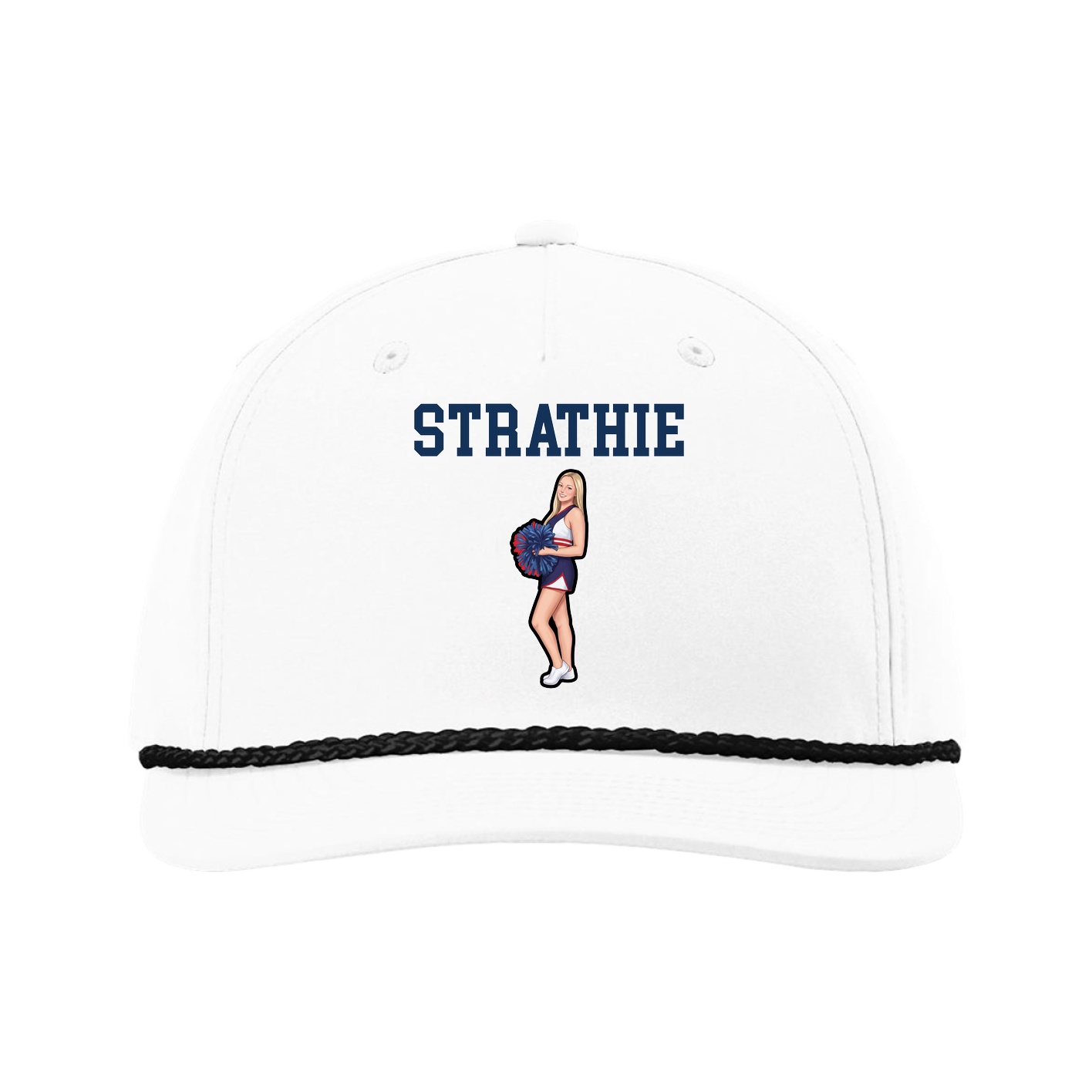 Five-Panel Classic Rope Cap — Shirsey in White