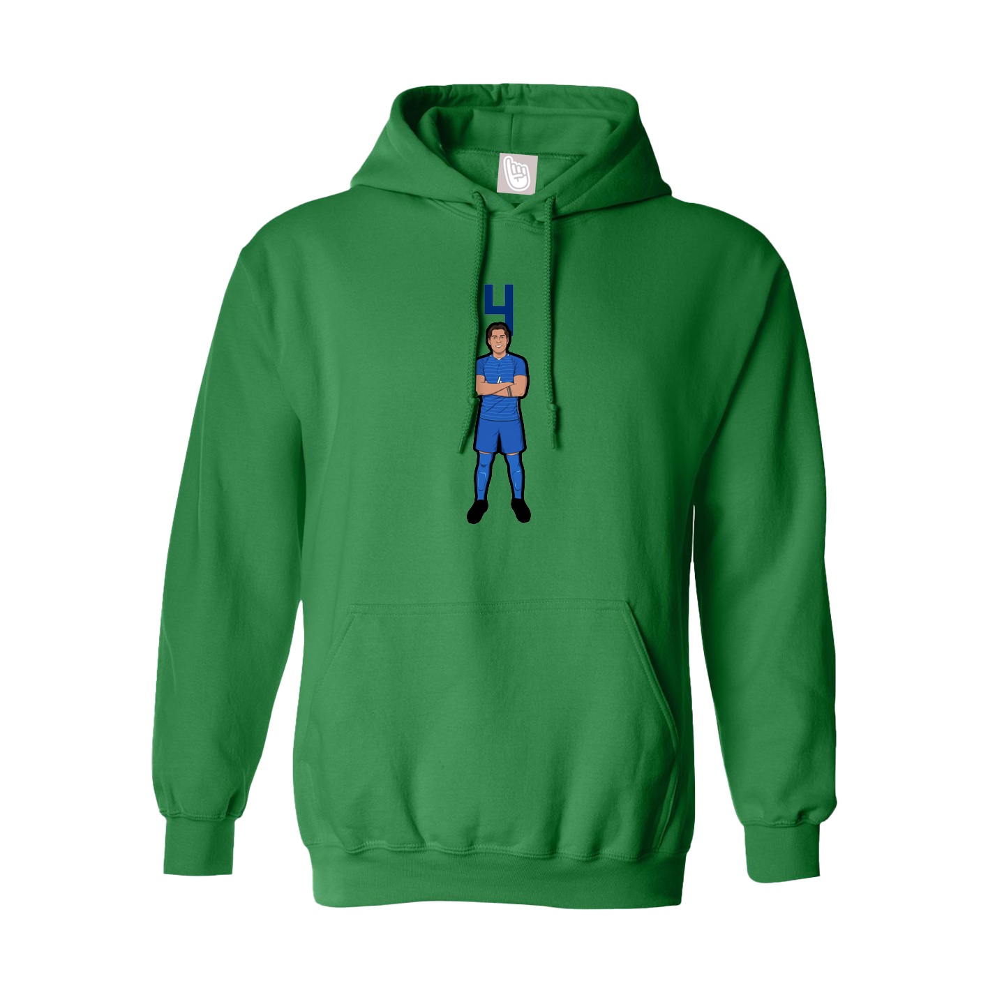 Hoodie — Number Top in Green