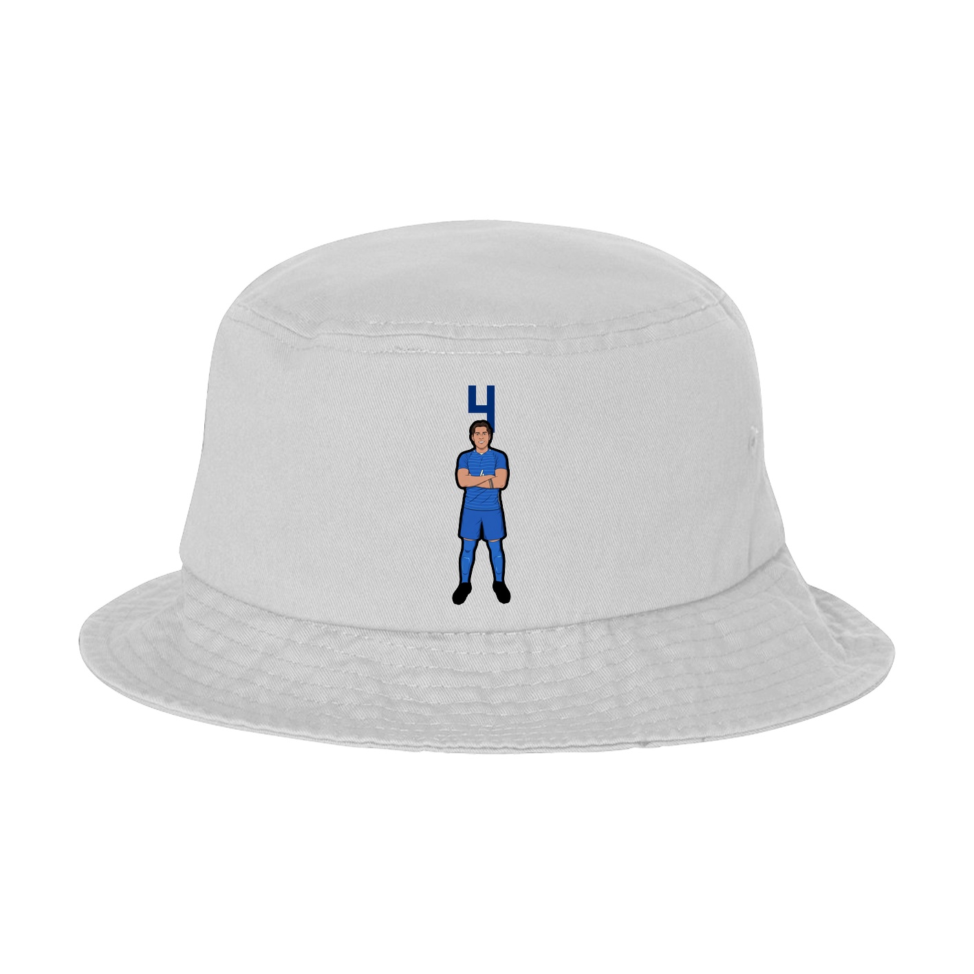 Bucket Cap — Number Top in White