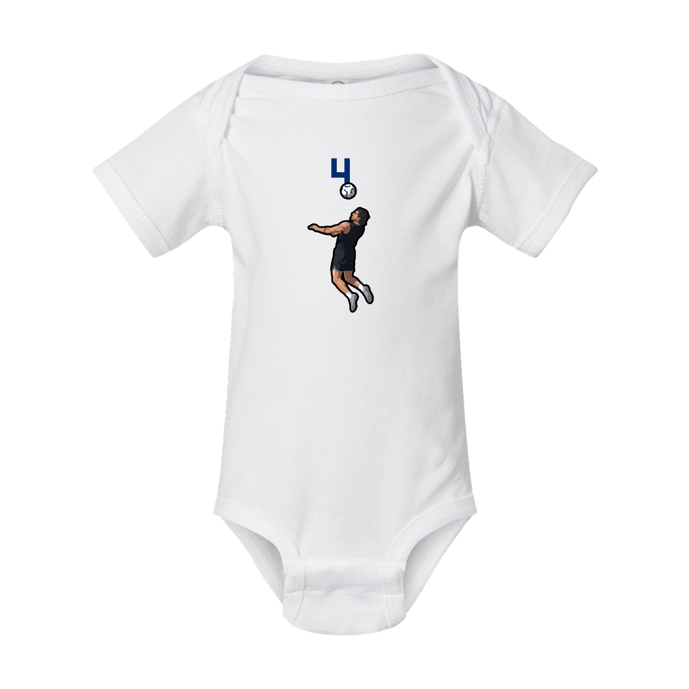 Baby Onesie — Number Top in White