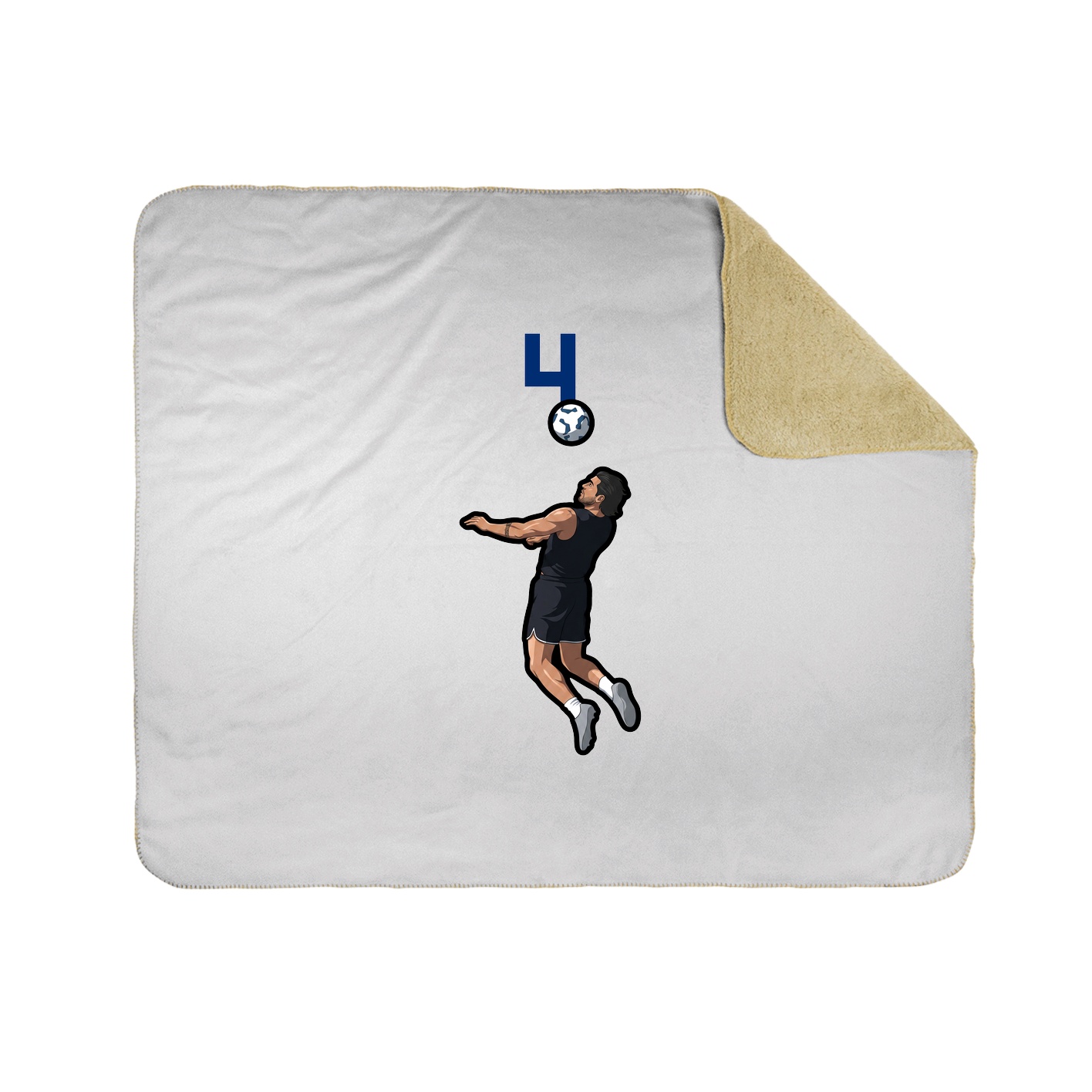 Throw Blanket — Number Top in White