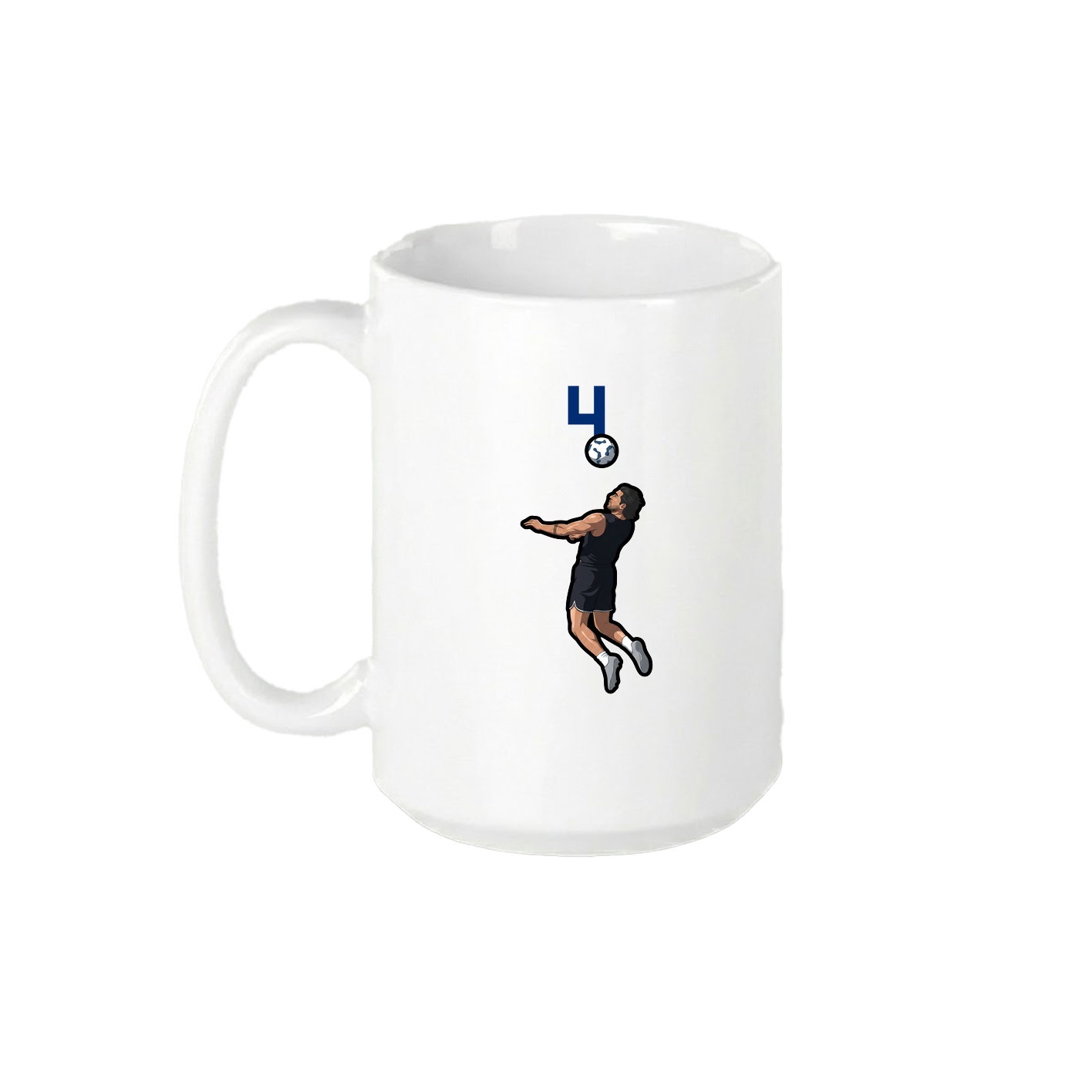 15oz Coffee Mug — Number Top in White