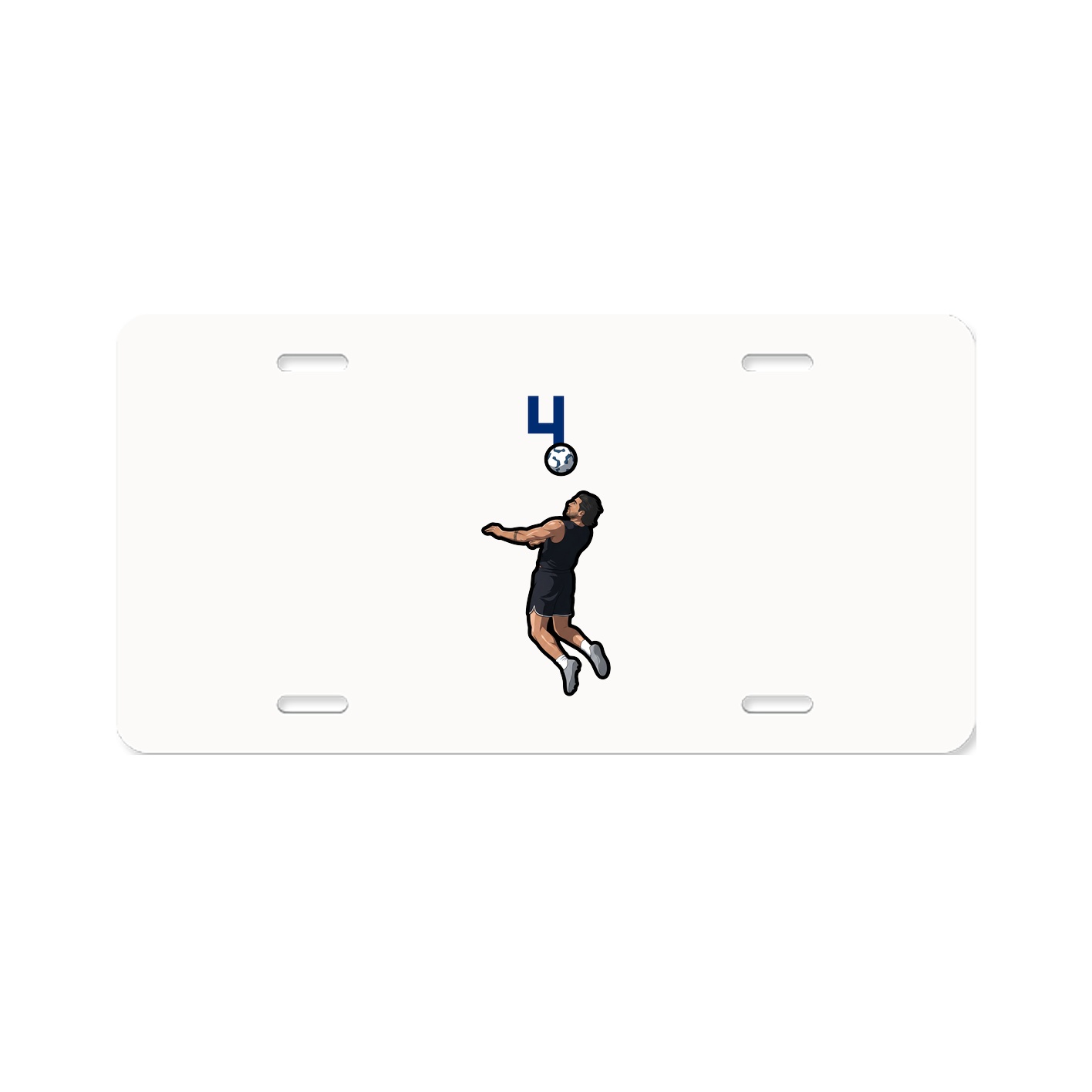 License Plate — Number Top in Classic