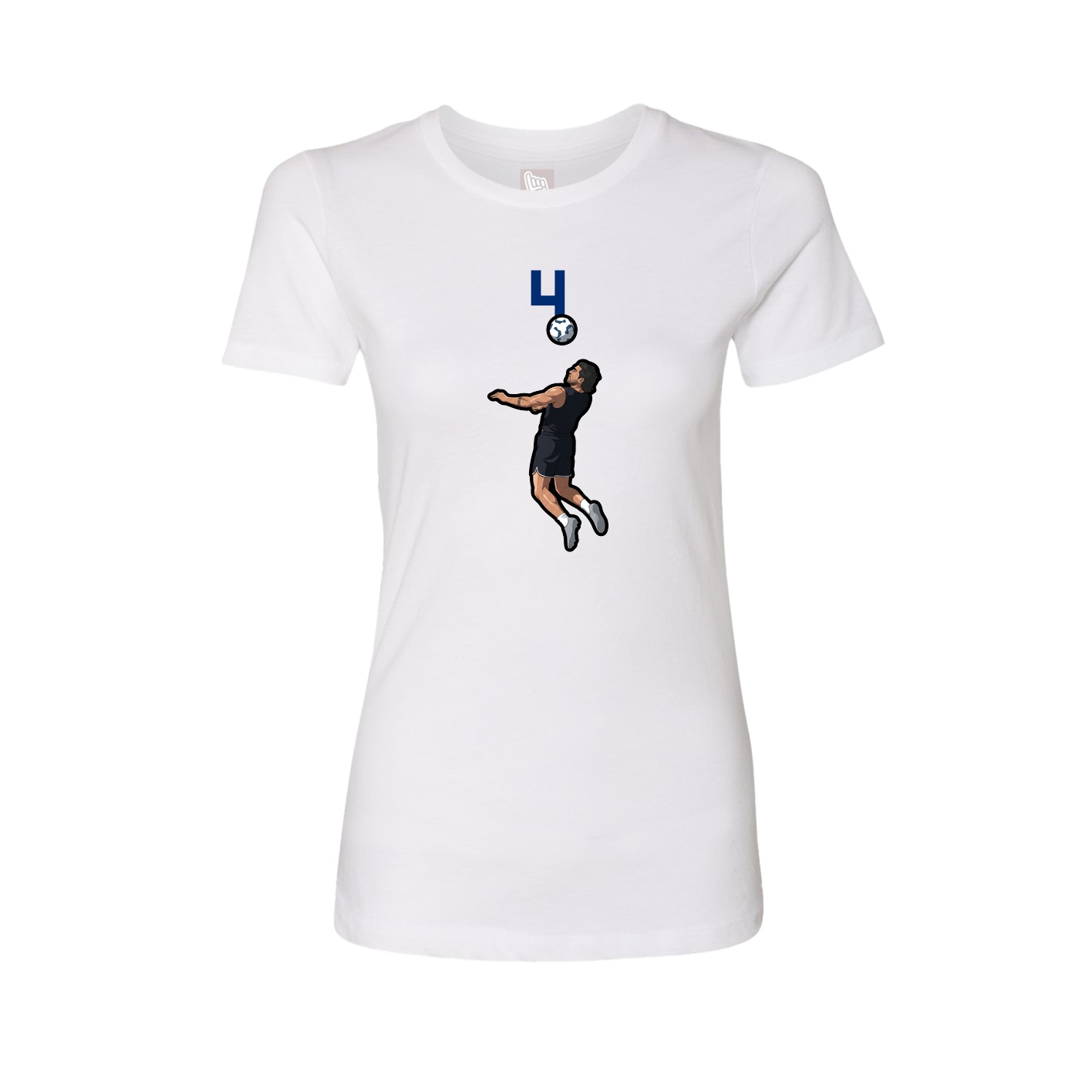Womens Tee — Number Top in White