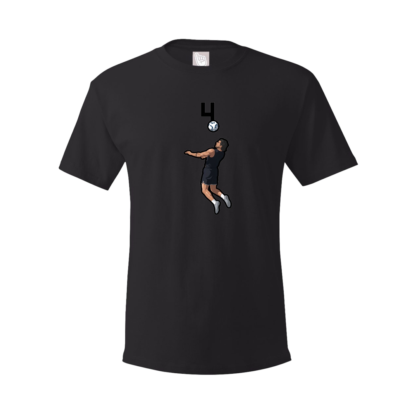 Youth Tee — Number Top in Black
