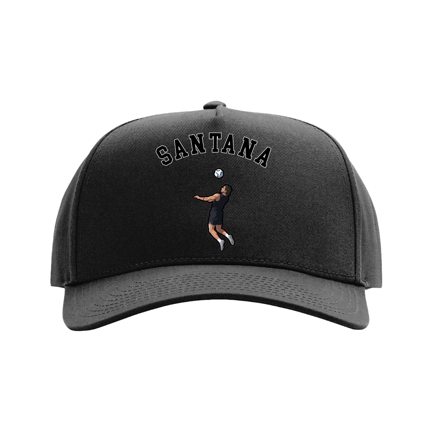 Full Fabric Five-Panel Champ Cap — Shirsey Arch in Black
