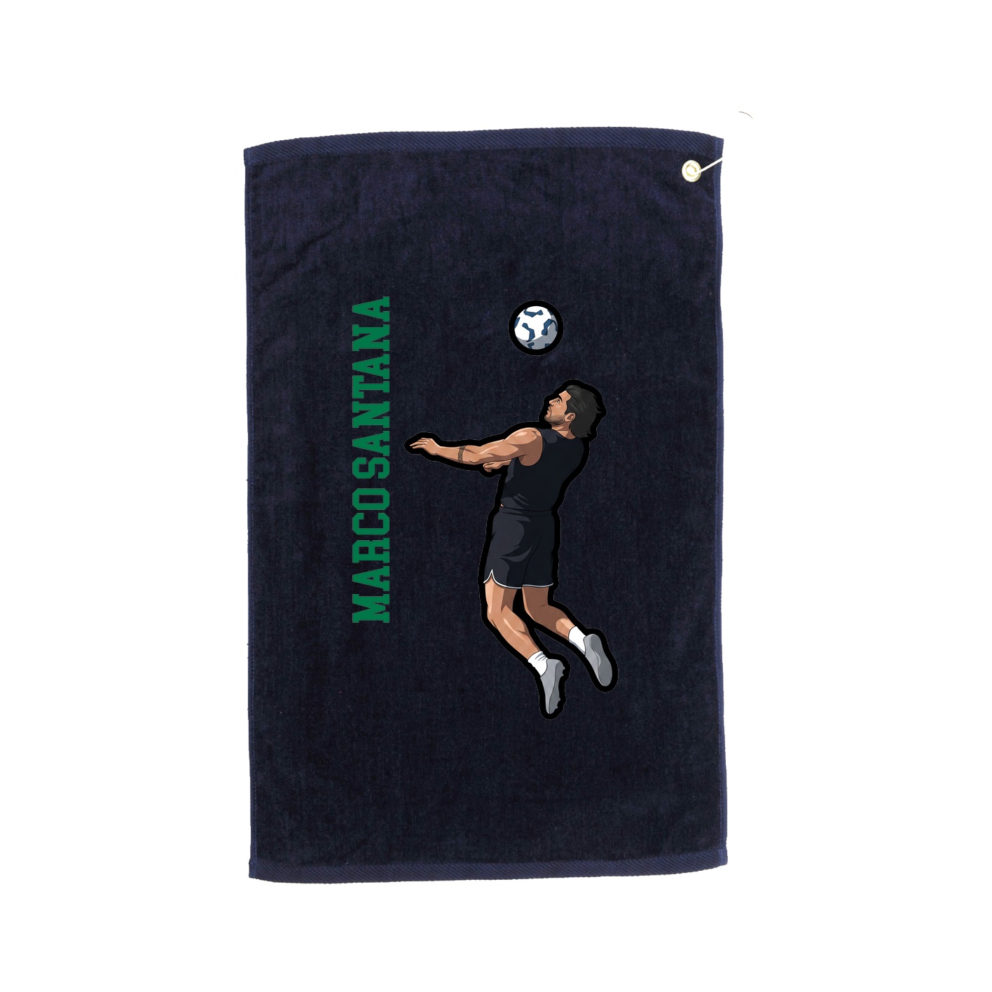 Golf Towel — Name Vertical in Navy