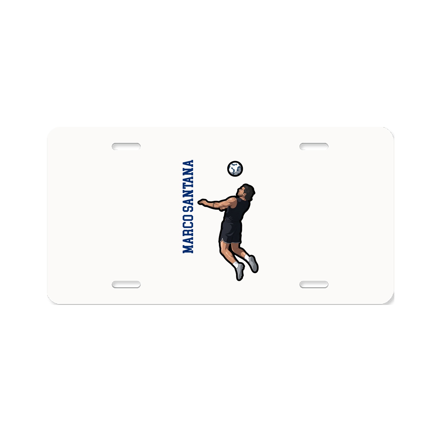 License Plate — Name Vertical in Classic