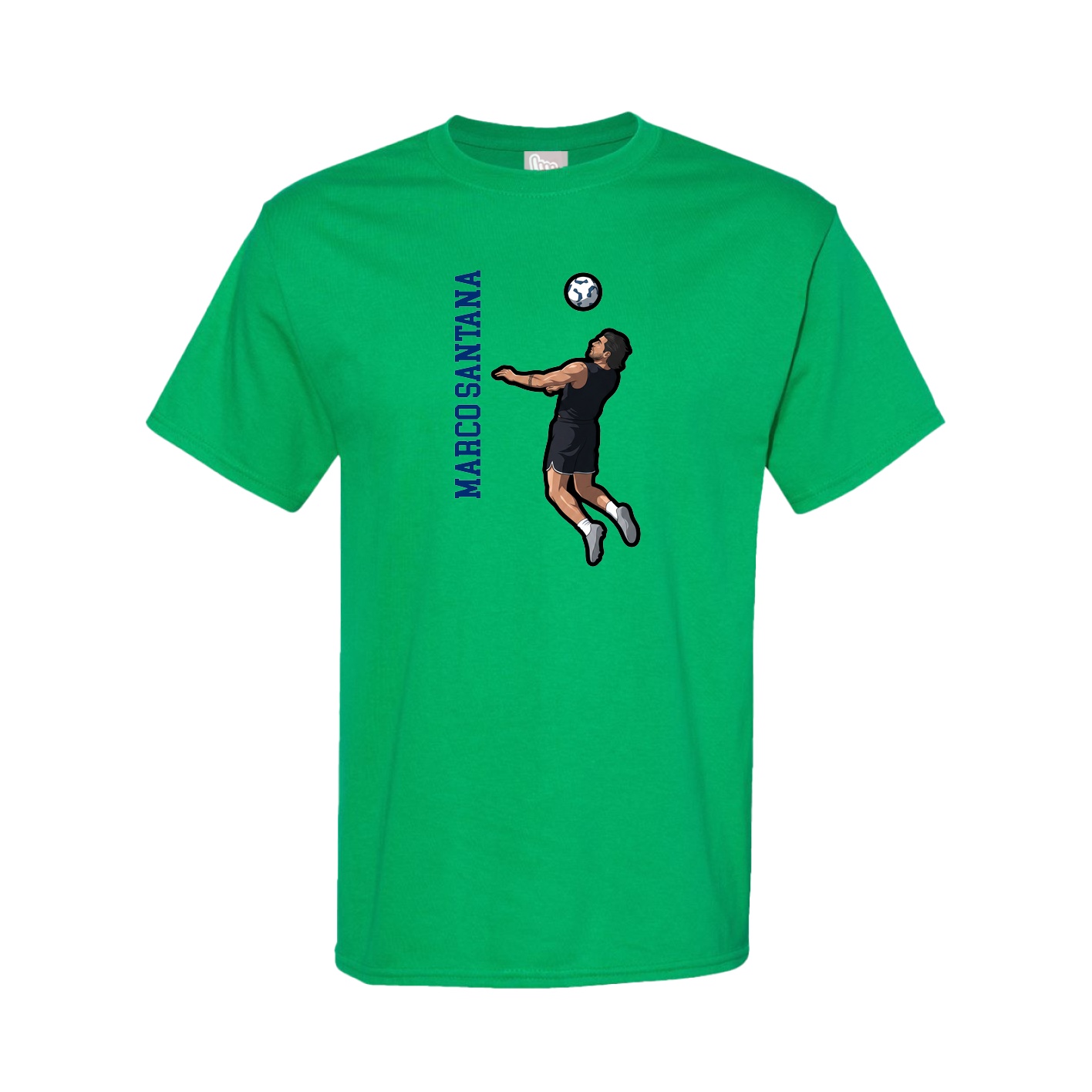 Tee — Name Vertical in Green
