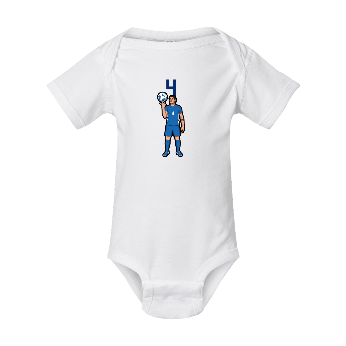 Baby Onesie — Number Top in White