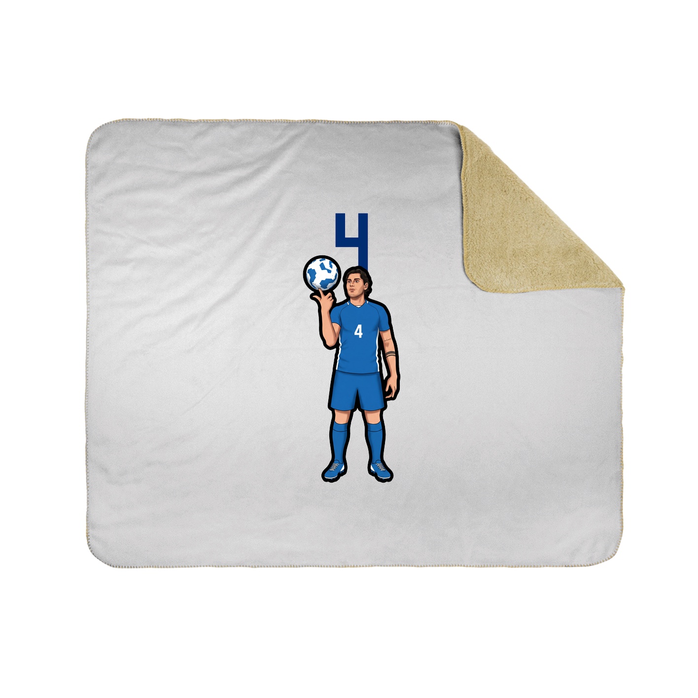 Throw Blanket — Number Top in White