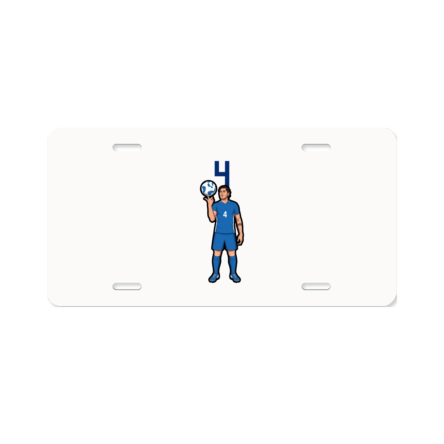 License Plate — Number Top in Classic
