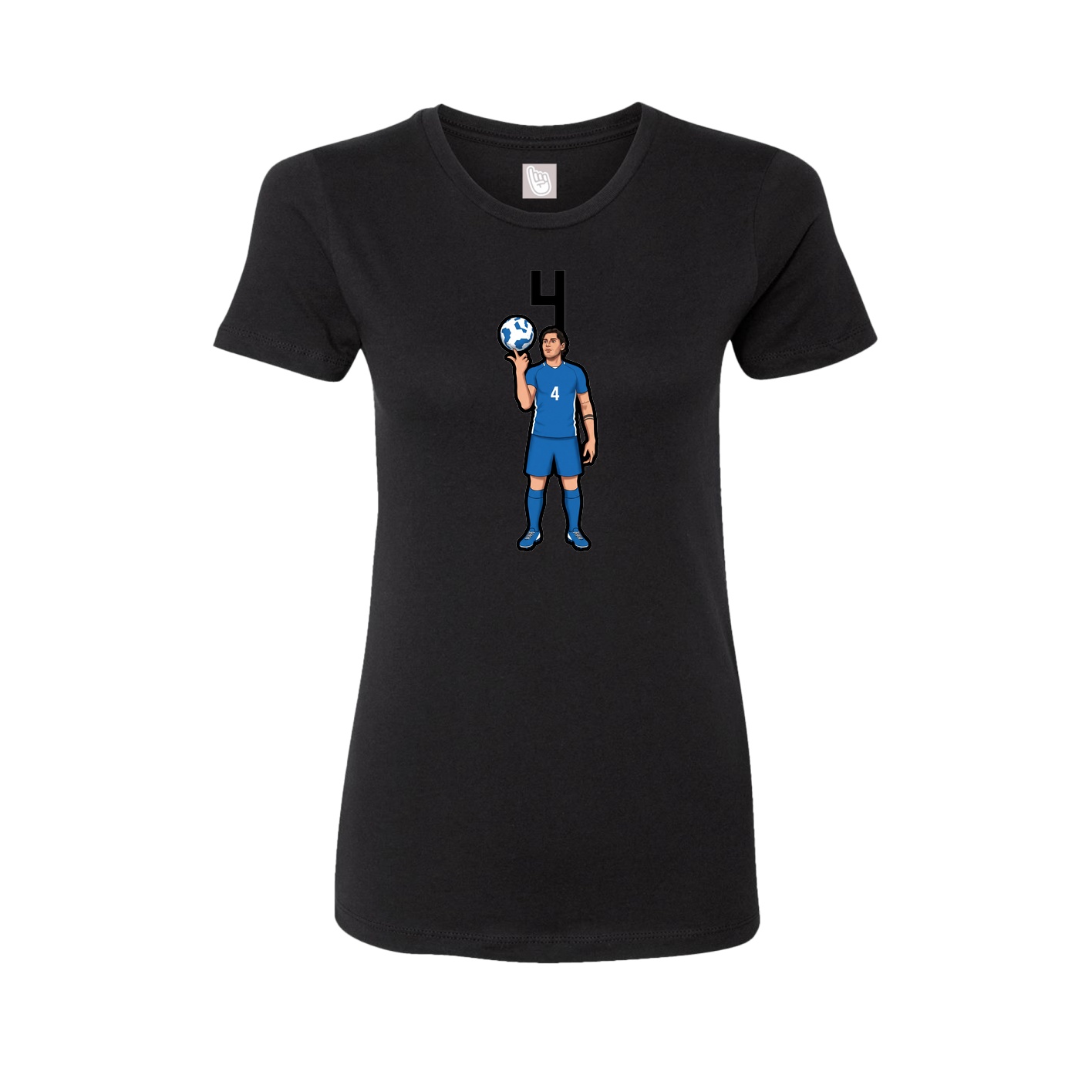 Womens Tee — Number Top in Black
