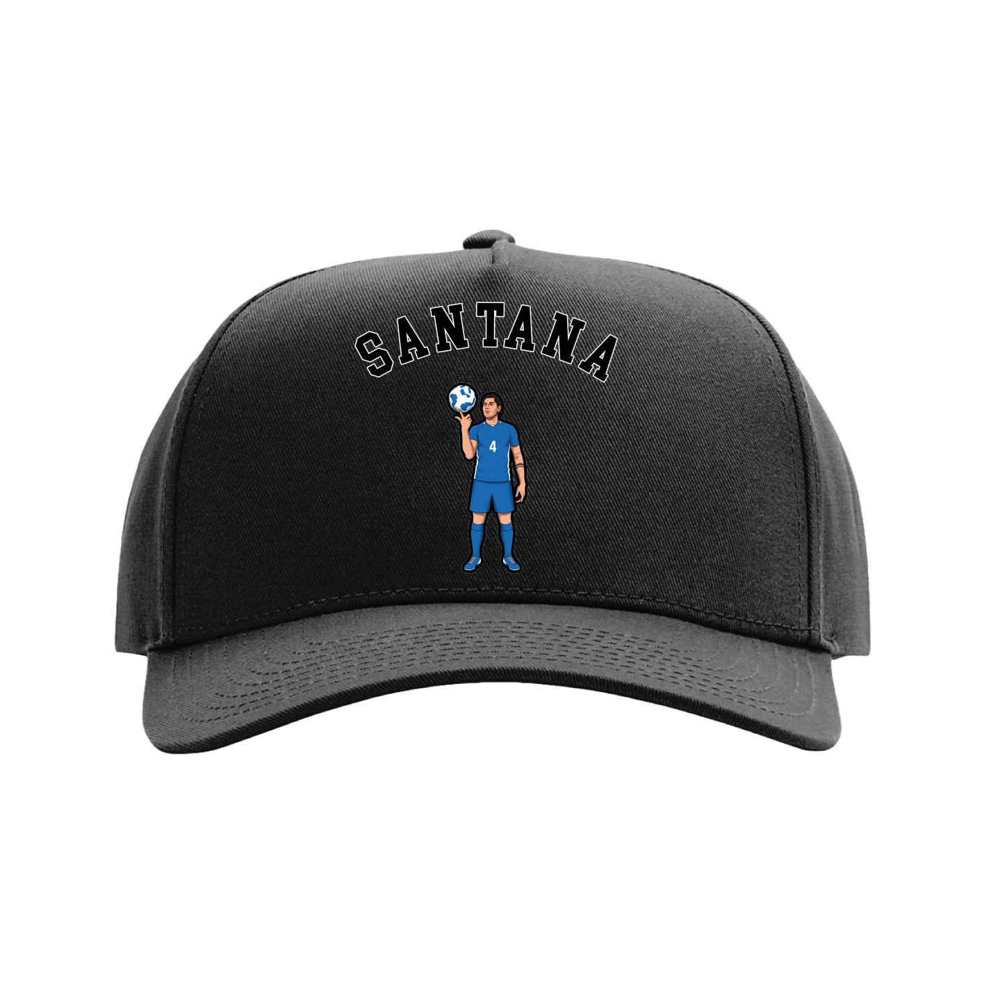 Full Fabric Five-Panel Champ Cap — Shirsey Arch in Black