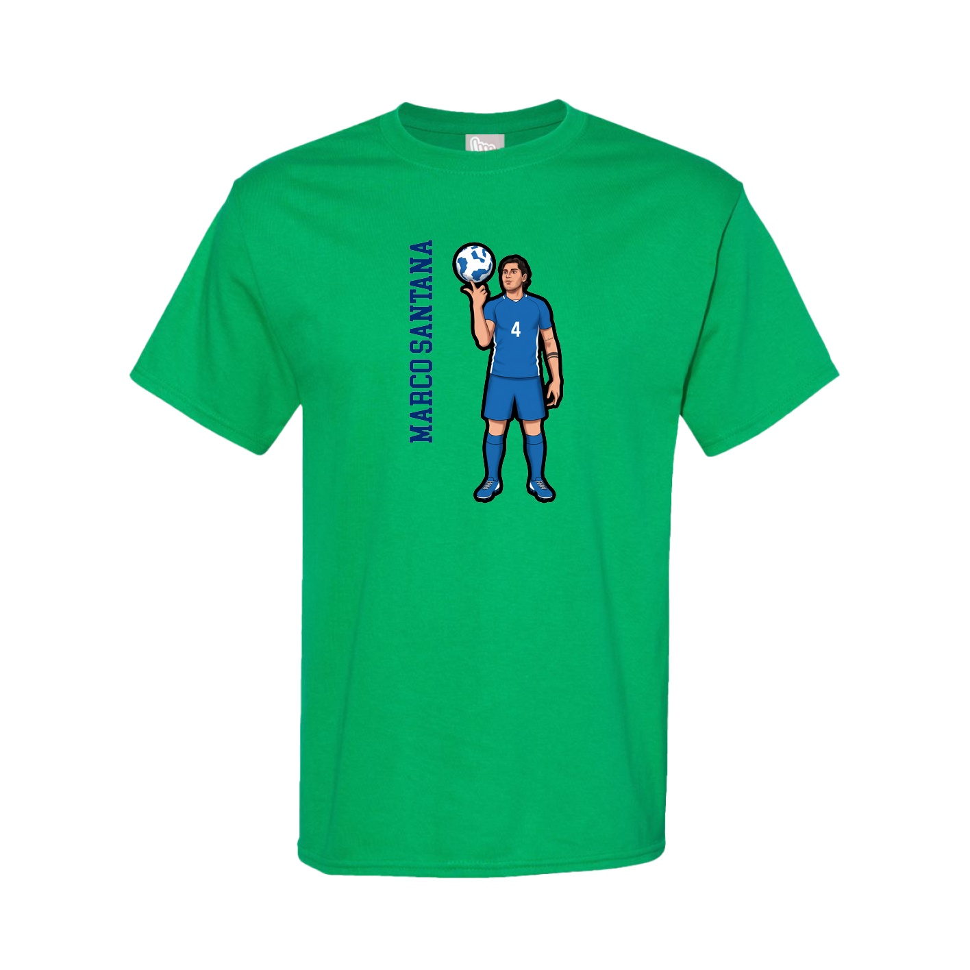 Youth Tee — Name Vertical in Green