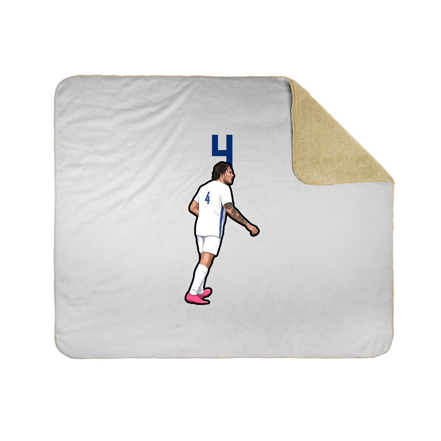 Throw Blanket — Number Top in White