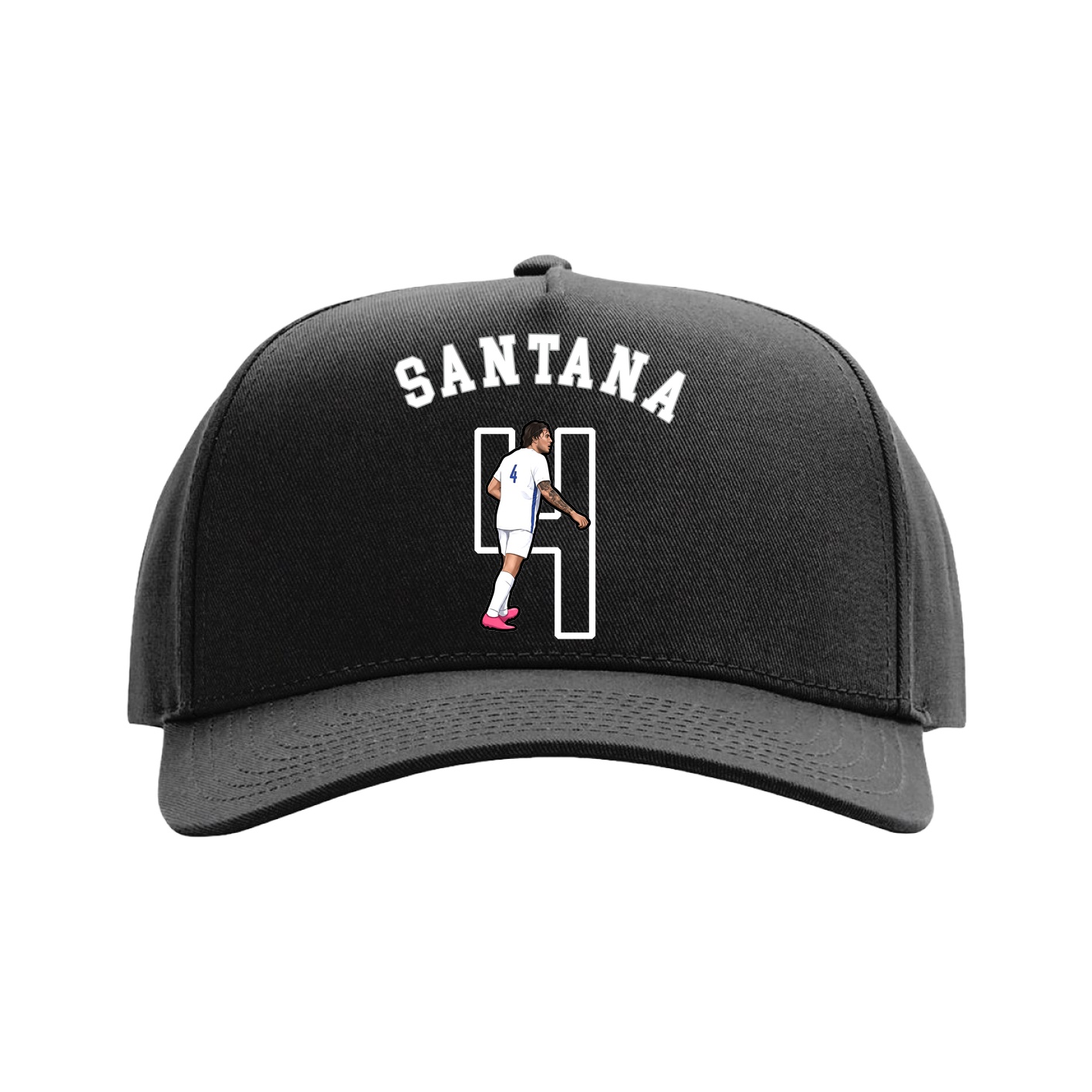 Full Fabric Five-Panel Champ Cap — Shirsey Arch in Black