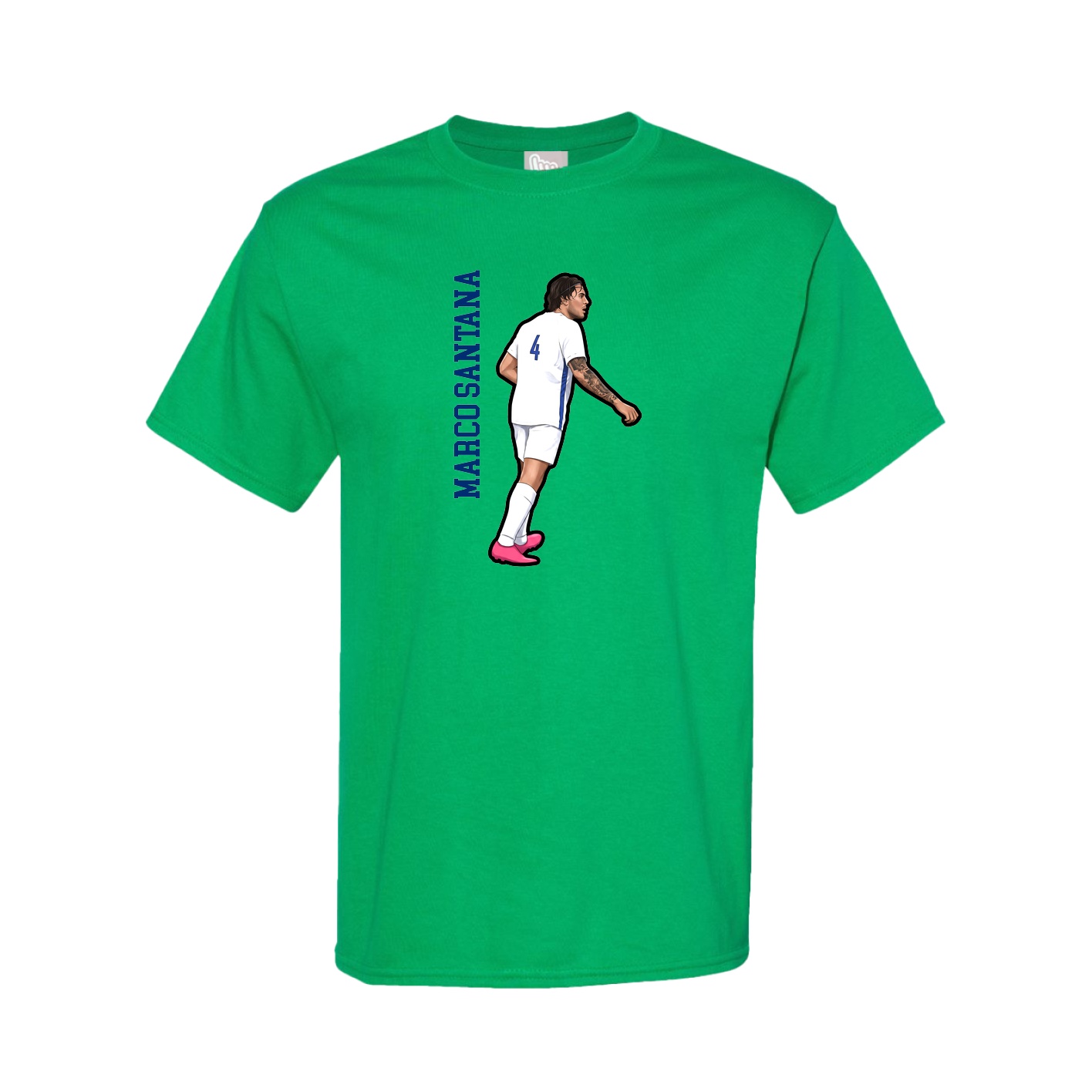 Tee — Name Vertical in Green