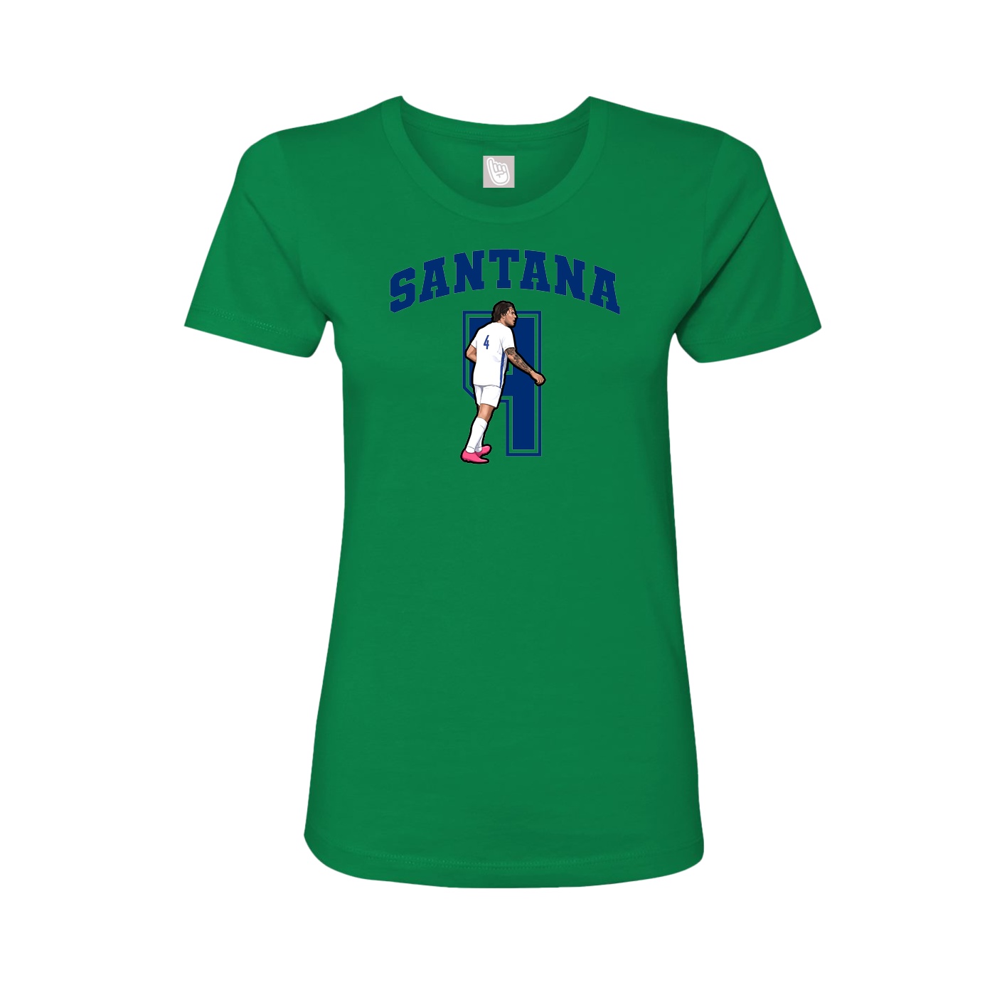 Fitted Women's Tee — Number in Green