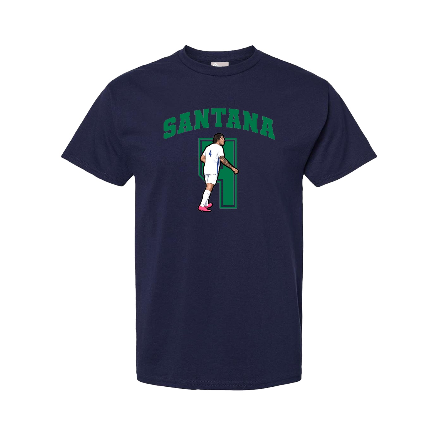 Youth Tee — Number in Navy