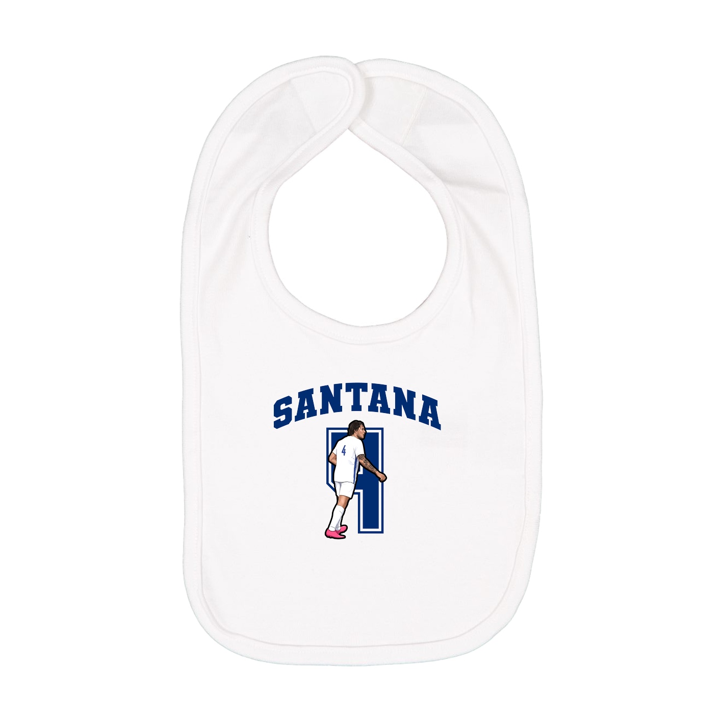 Infant Bib — Number in White