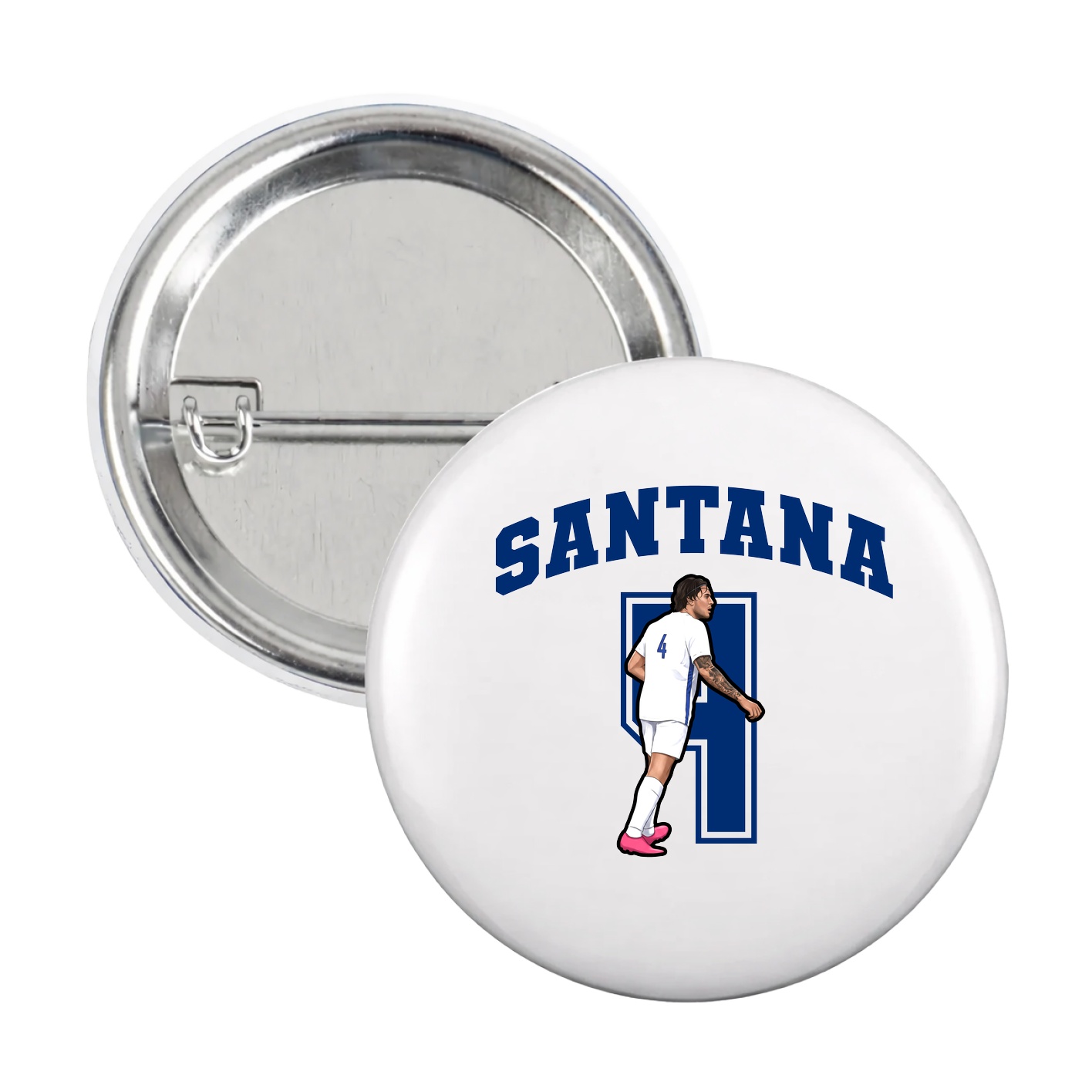 Game Day Button — Number in White