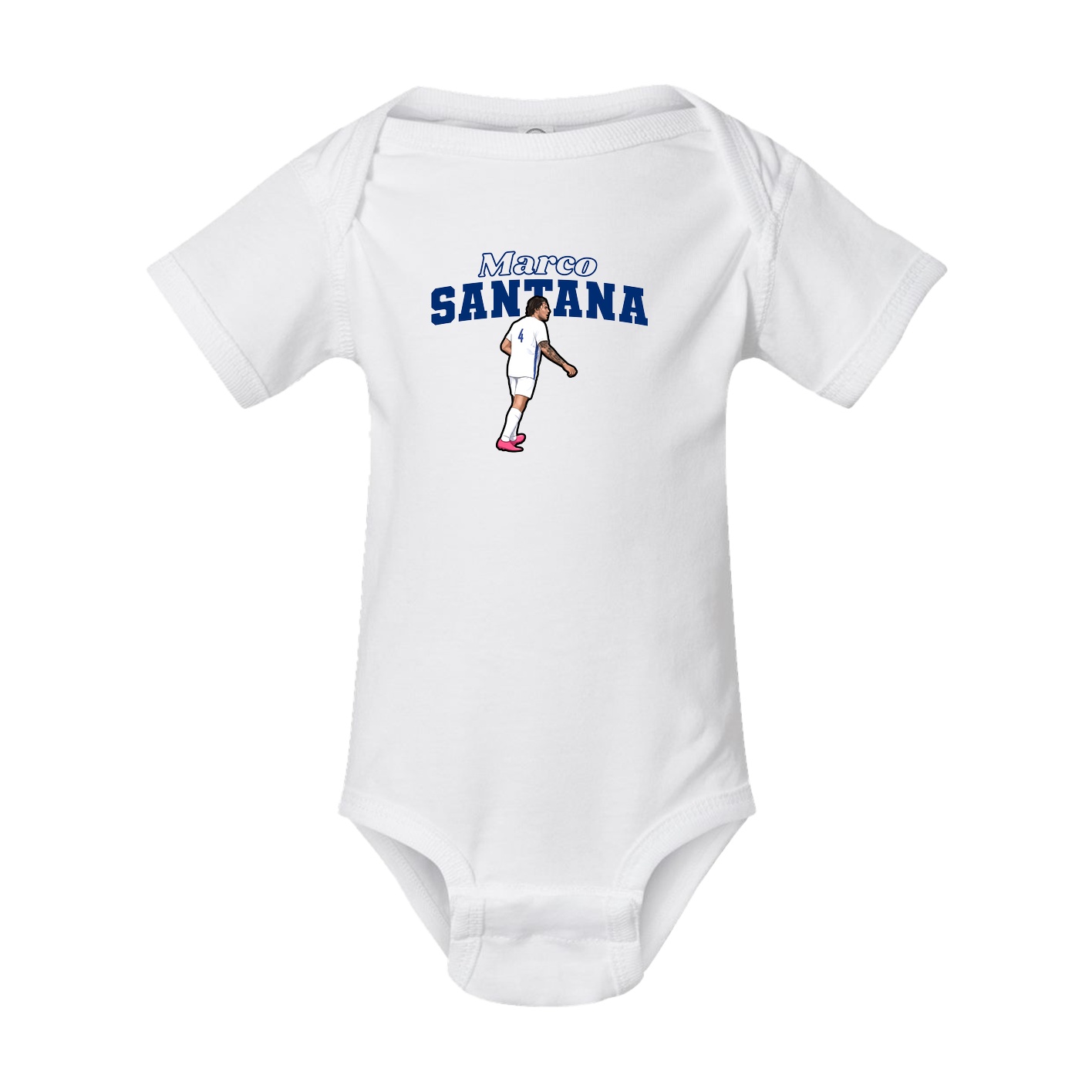 Baby Onesie — Name Arch in White