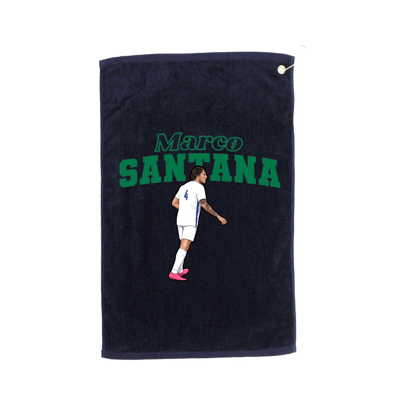 Golf Towel — Name Arch in Navy