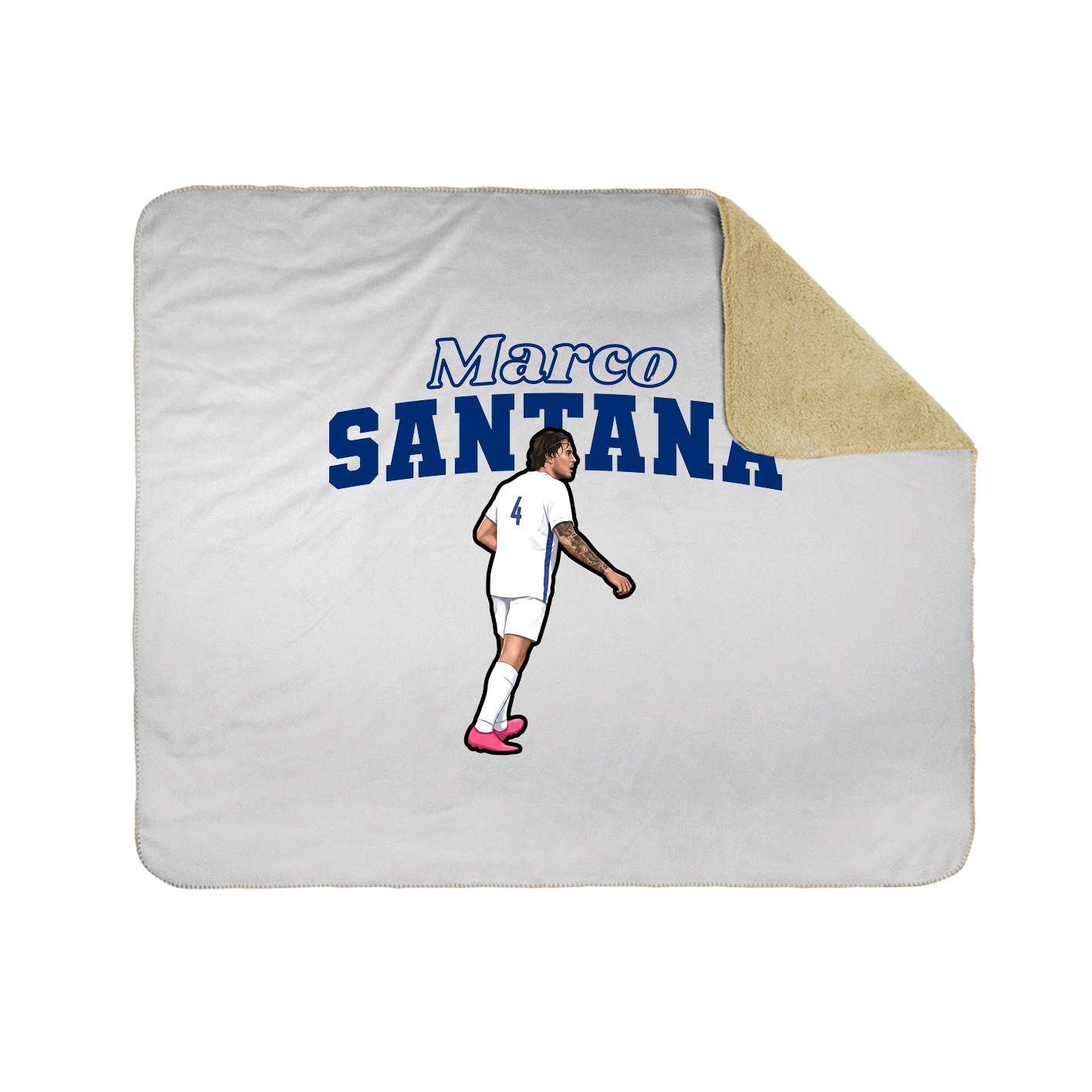 Throw Blanket — Name Arch in White