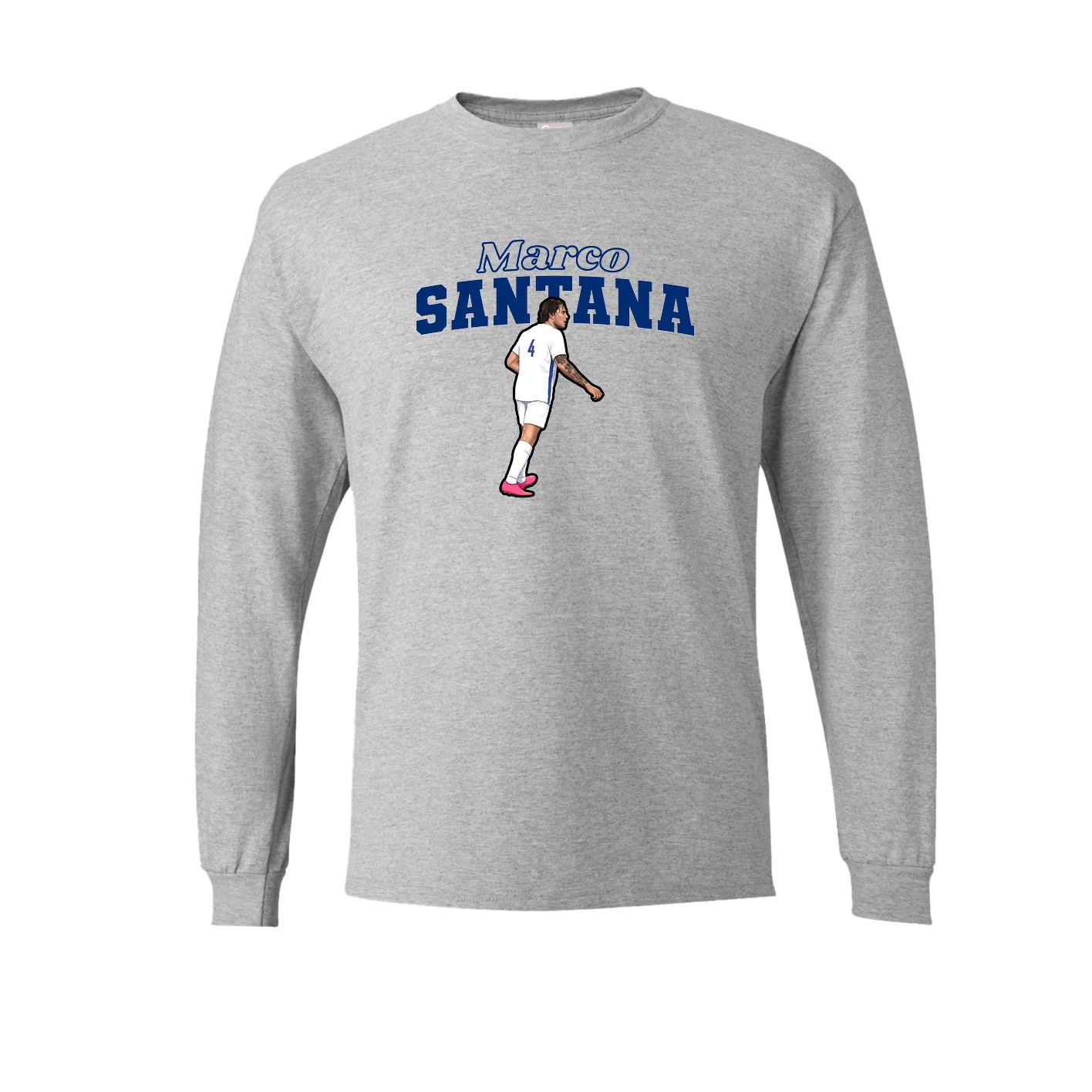 Long Sleeve Tee — Name Arch in Grey