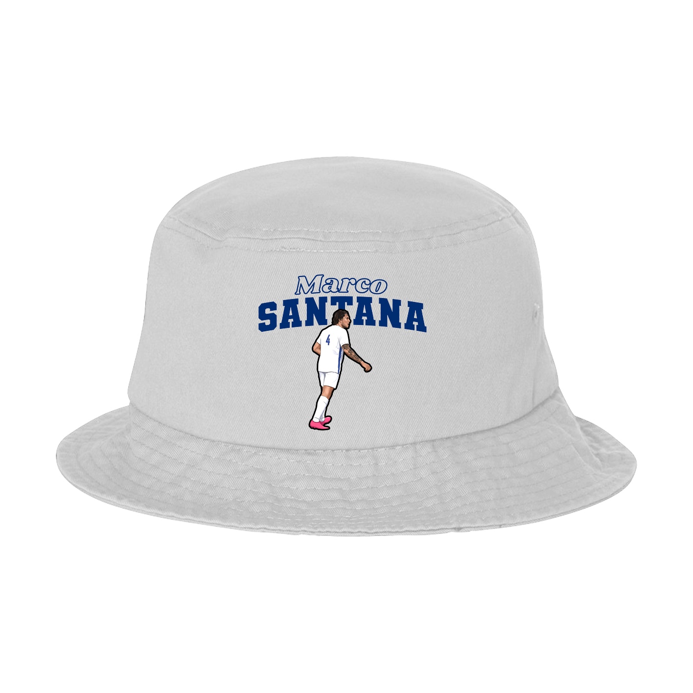 Bucket Cap — Name Arch in White