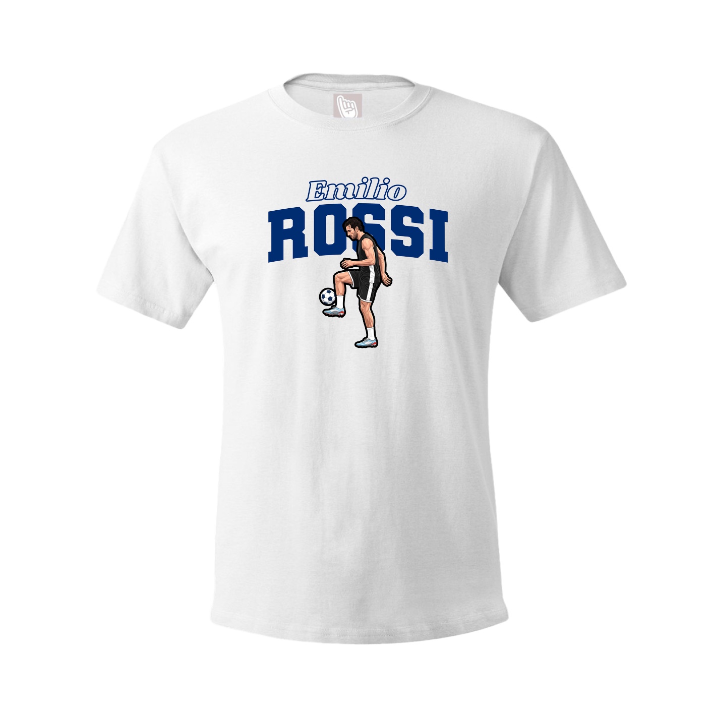 Youth Tee — Name Arch in White