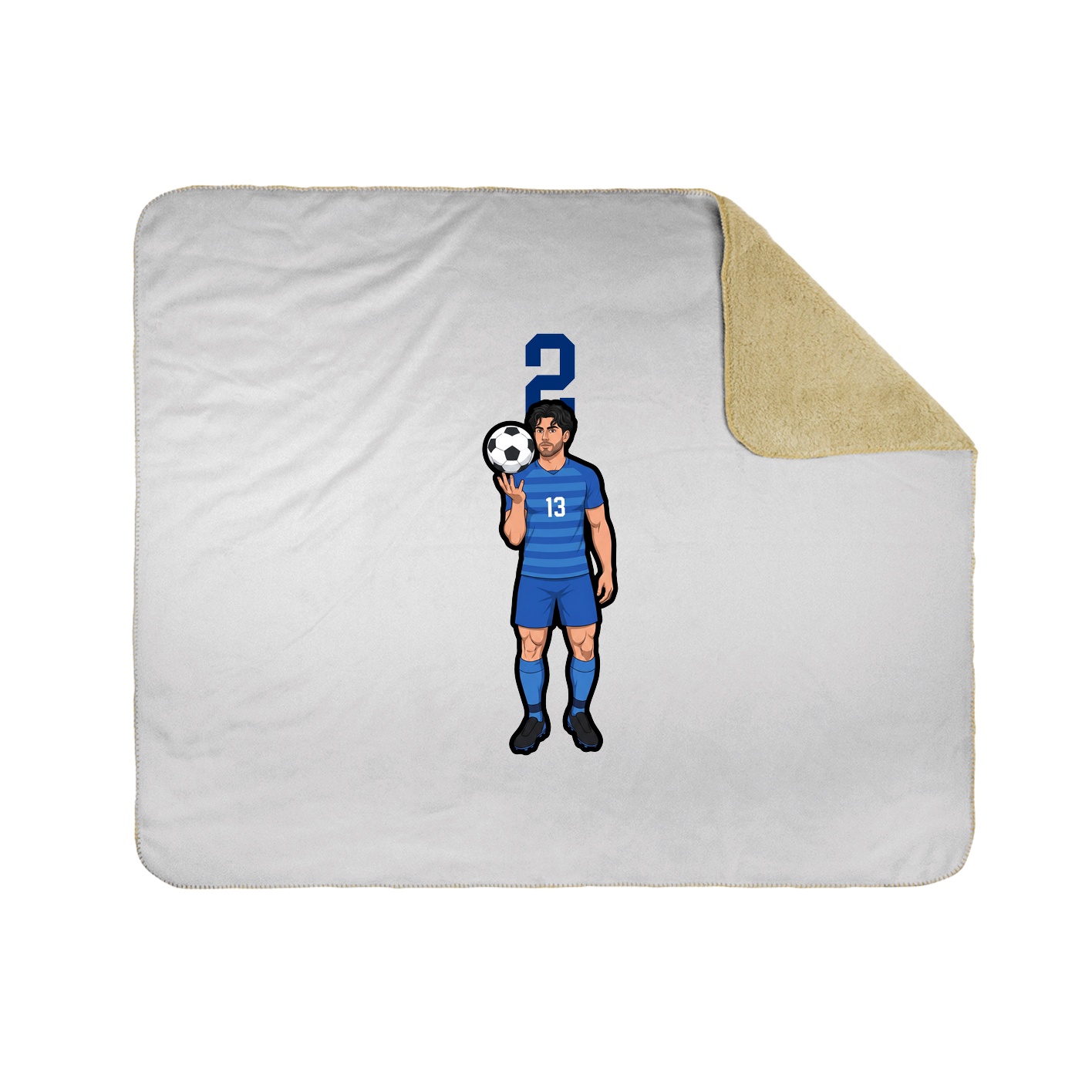 Throw Blanket — Number Top in White