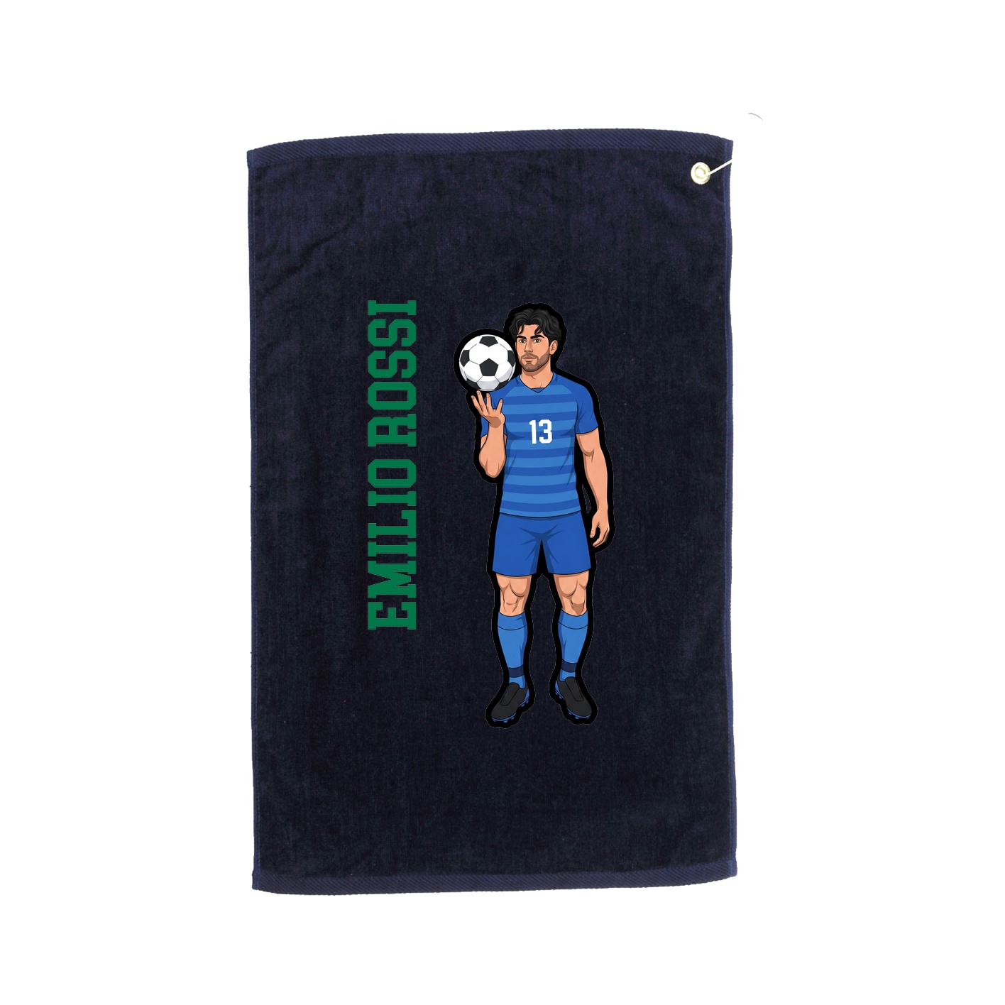 Golf Towel — Name Vertical in Navy