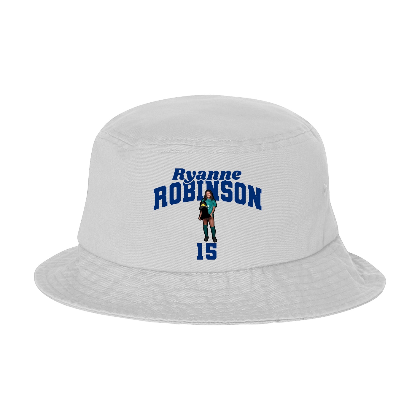 Bucket Cap — Signature Arch in White