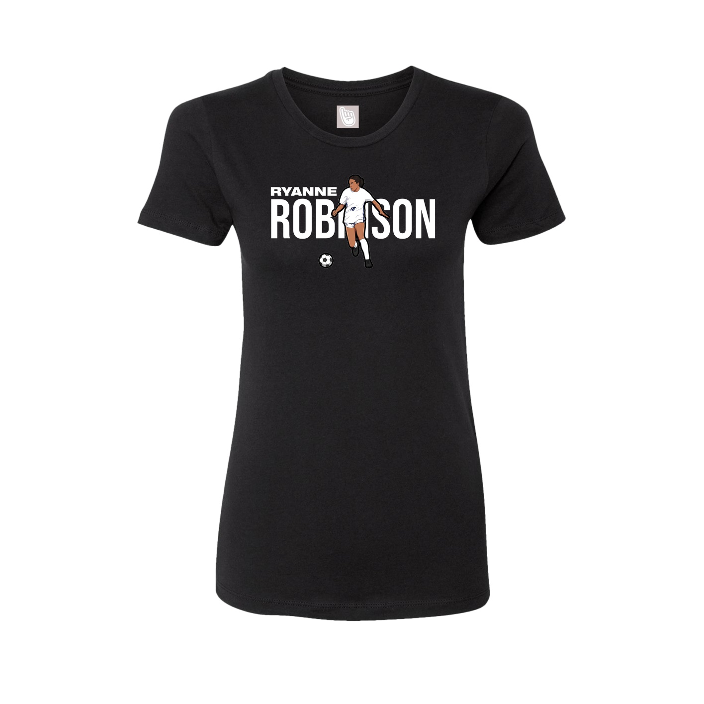 Fitted Women's Tee — Player Name in Black