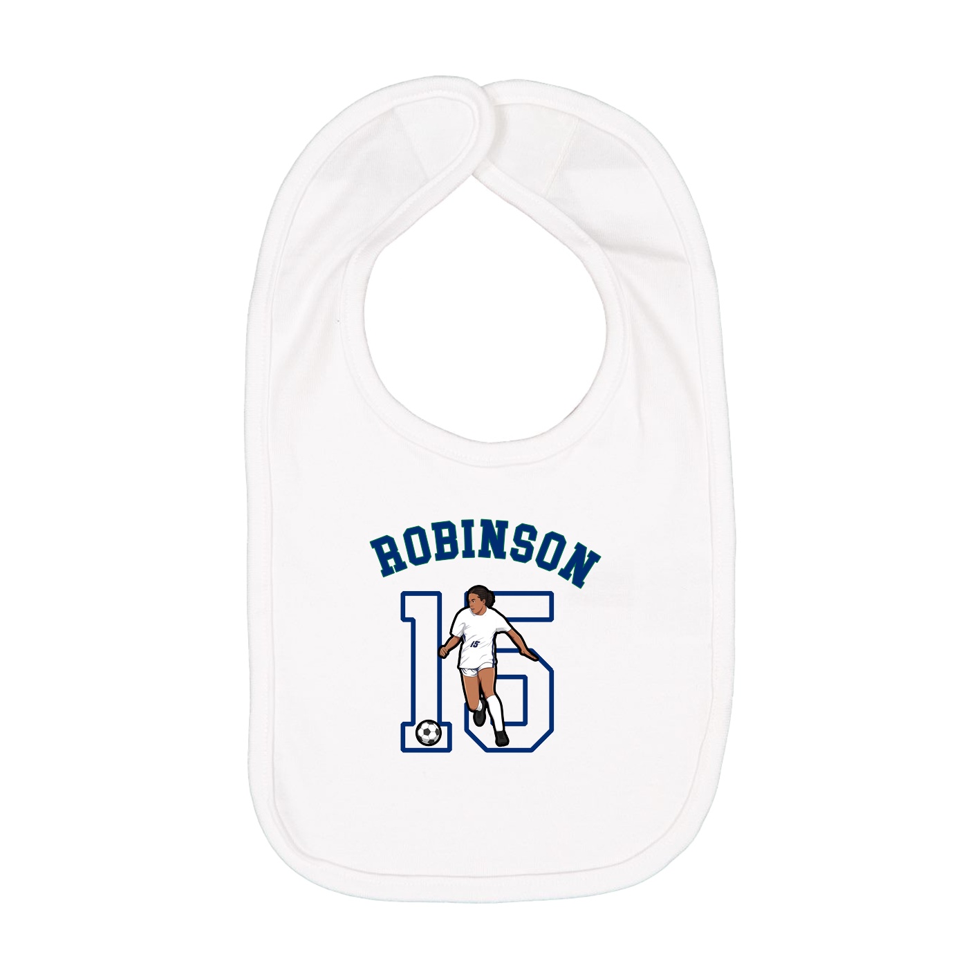 Infant Bib — Shirsey Arch in White