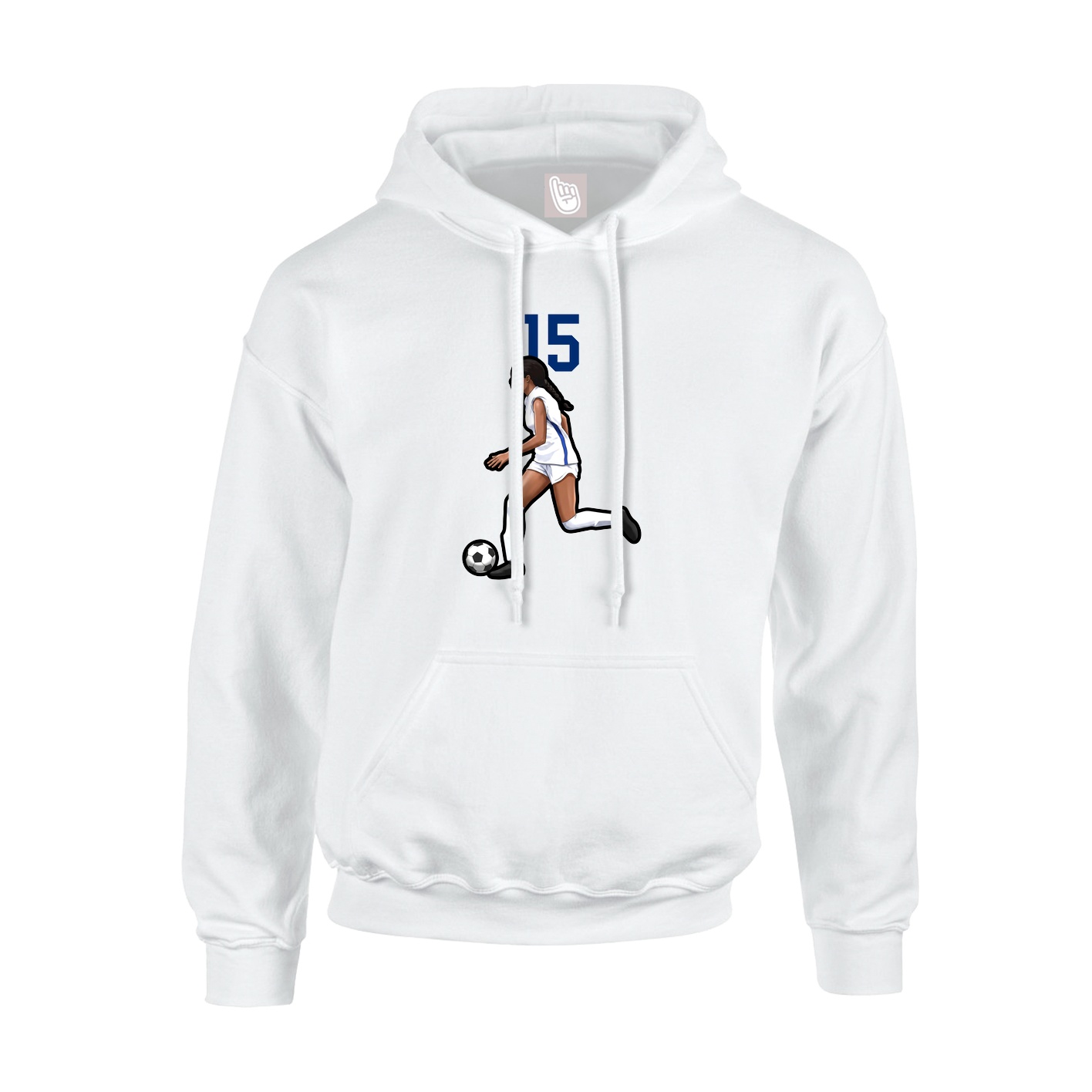 Hoodie — Number Top in White