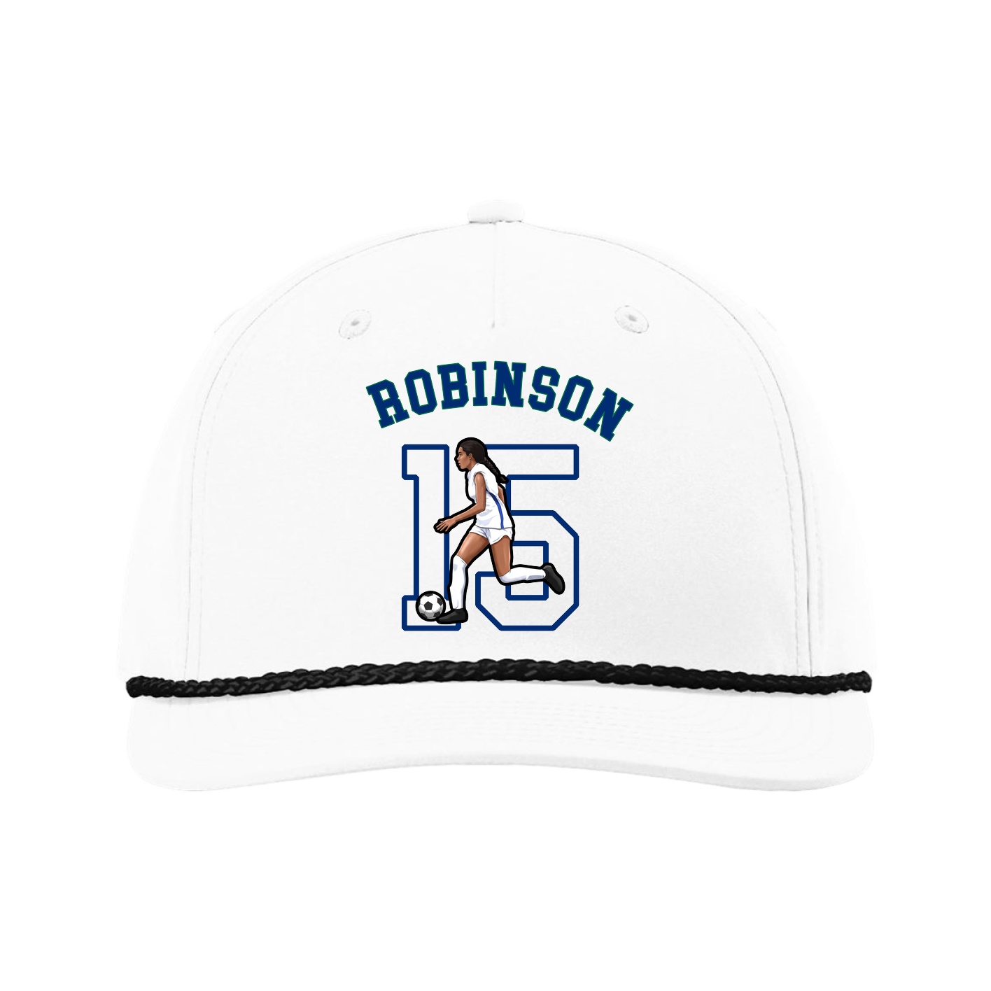 Five-Panel Classic Rope Cap — Shirsey Arch in White
