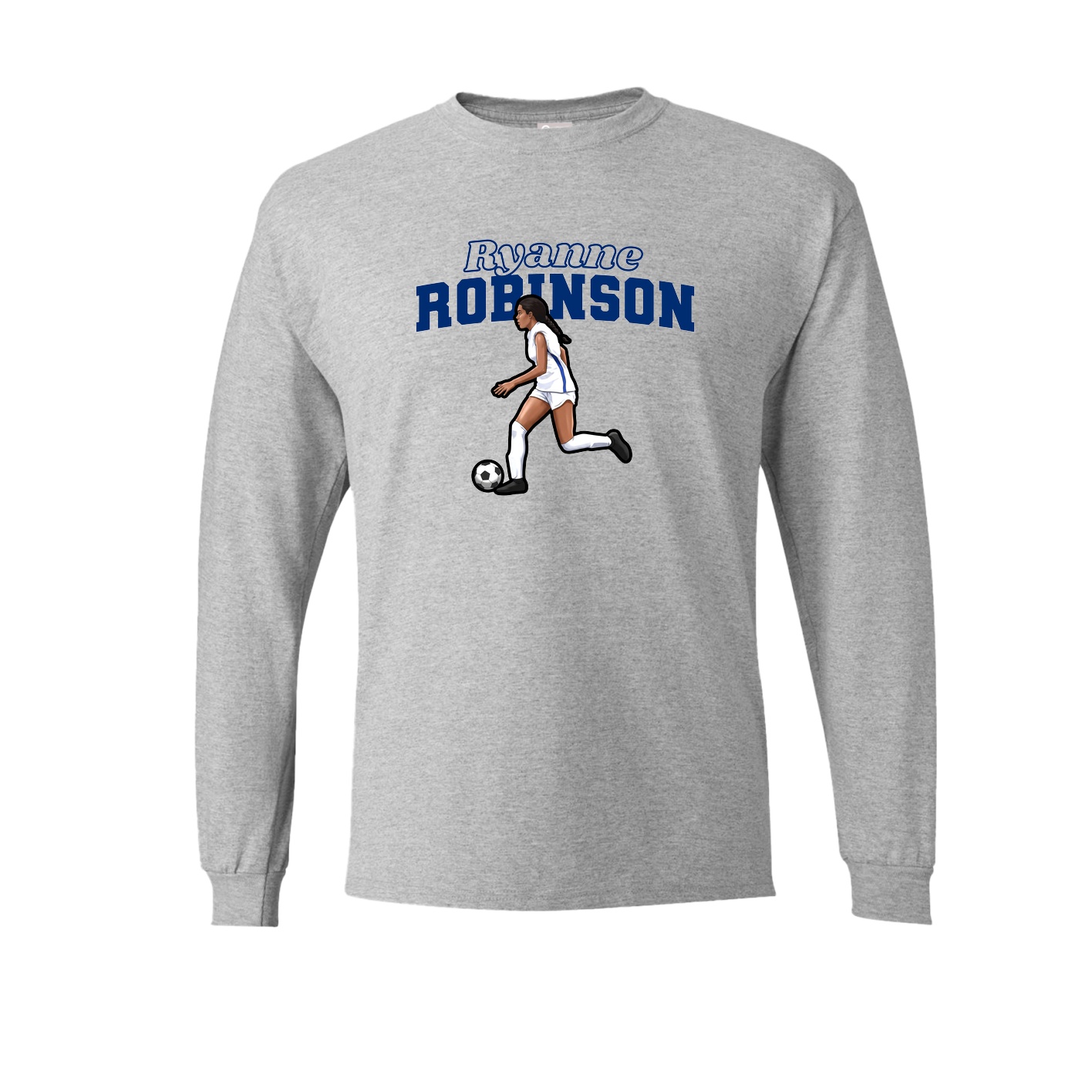 Long Sleeve Tee — Name Arch in Grey