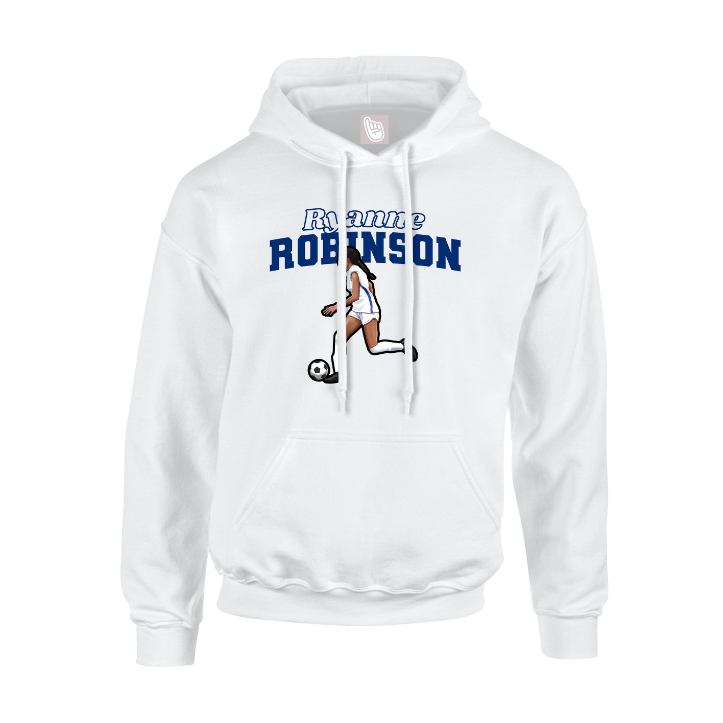 Hoodie — Name Arch in White