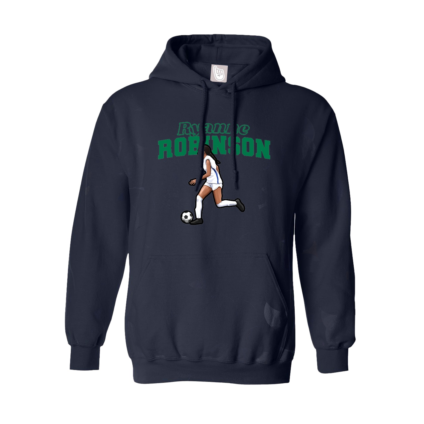 Youth Hoodie — Name Arch in Navy