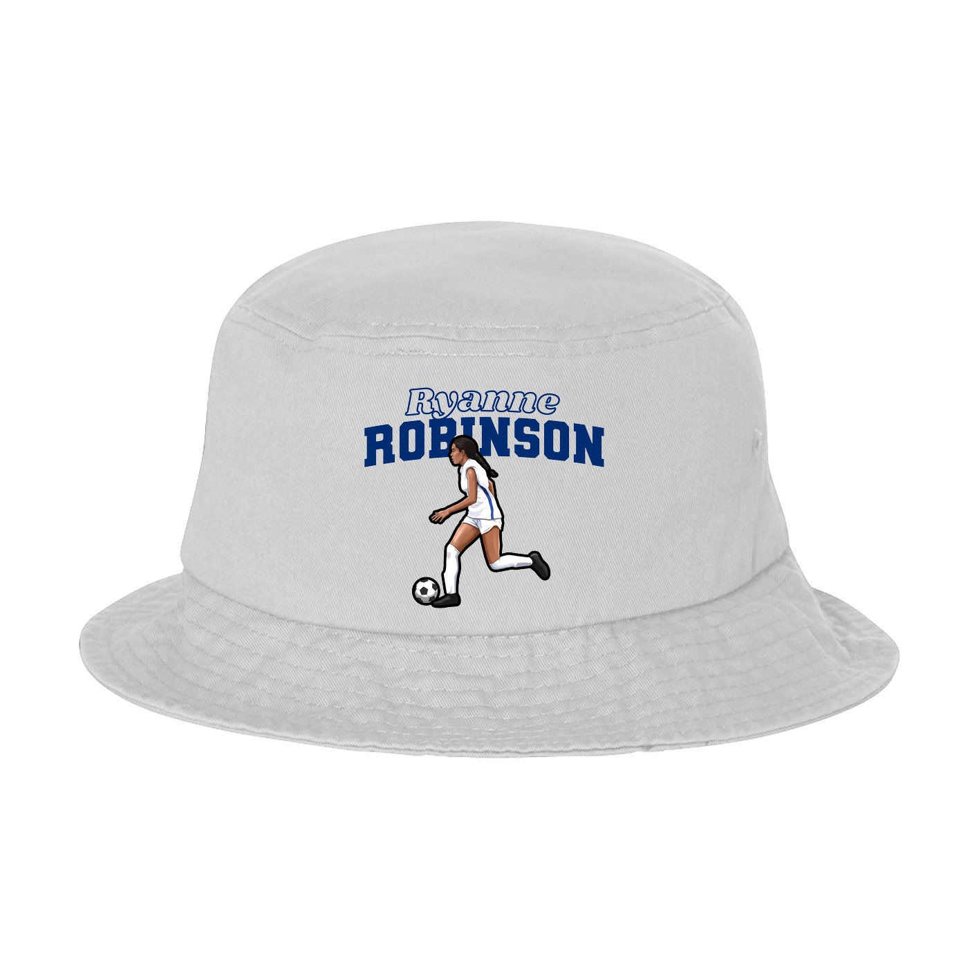 Bucket Cap — Name Arch in White