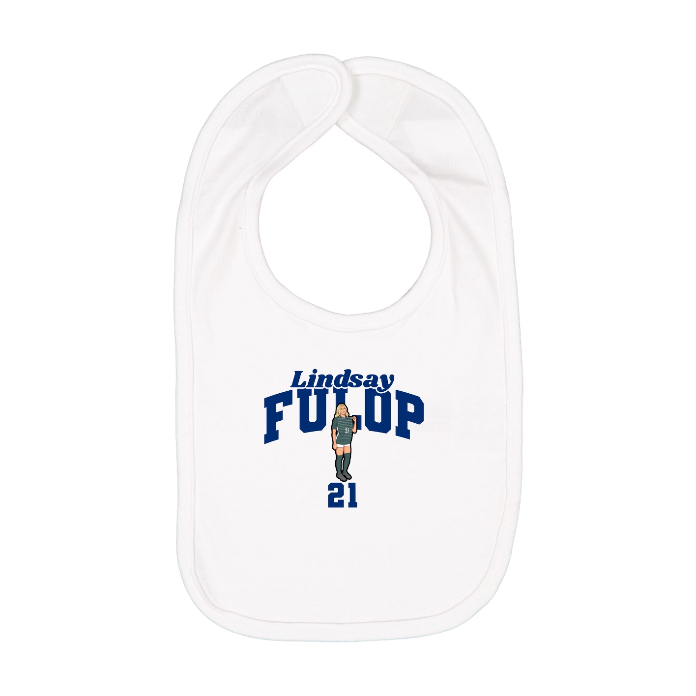 Infant Bib — Signature Arch in White