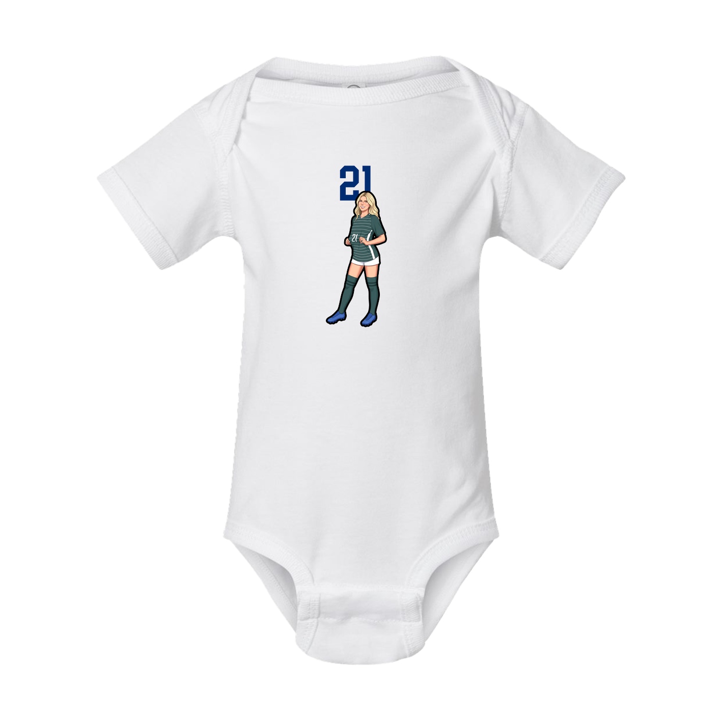 Baby Onesie — Number Top in White
