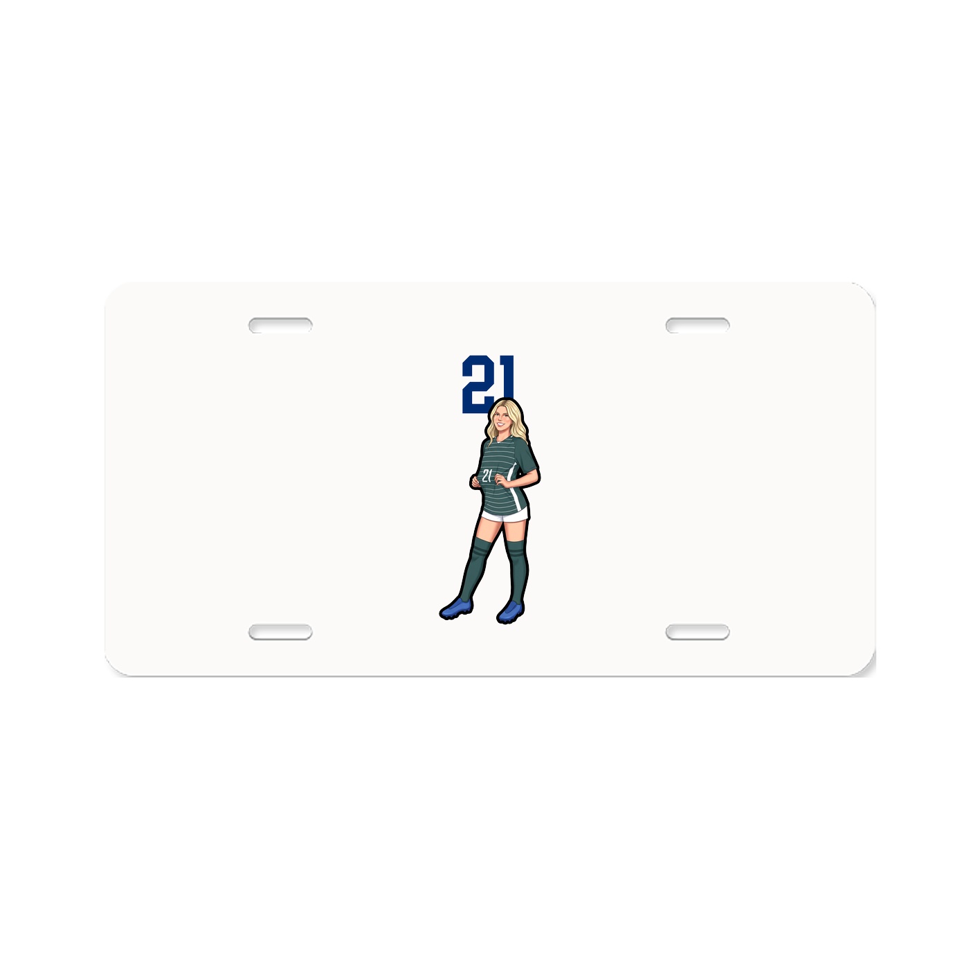 License Plate — Number Top in Classic