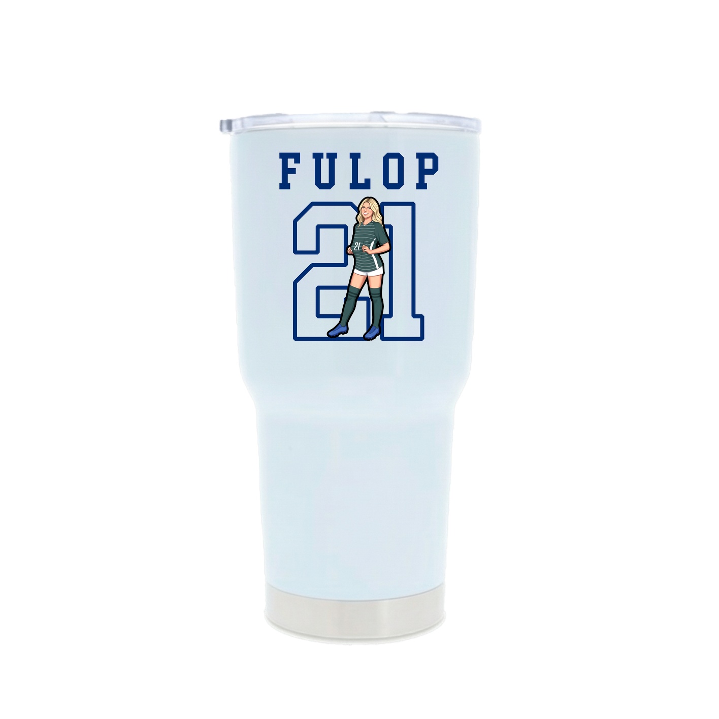 30oz Stainless Steel Tumbler — Shirsey in White
