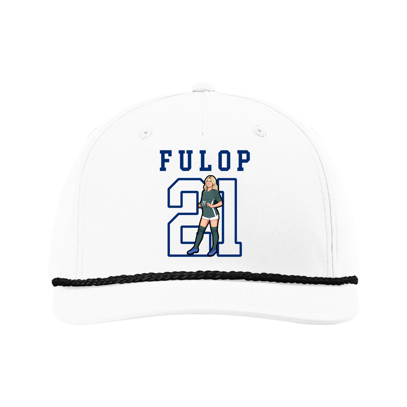 Five-Panel Classic Rope Cap — Shirsey in White